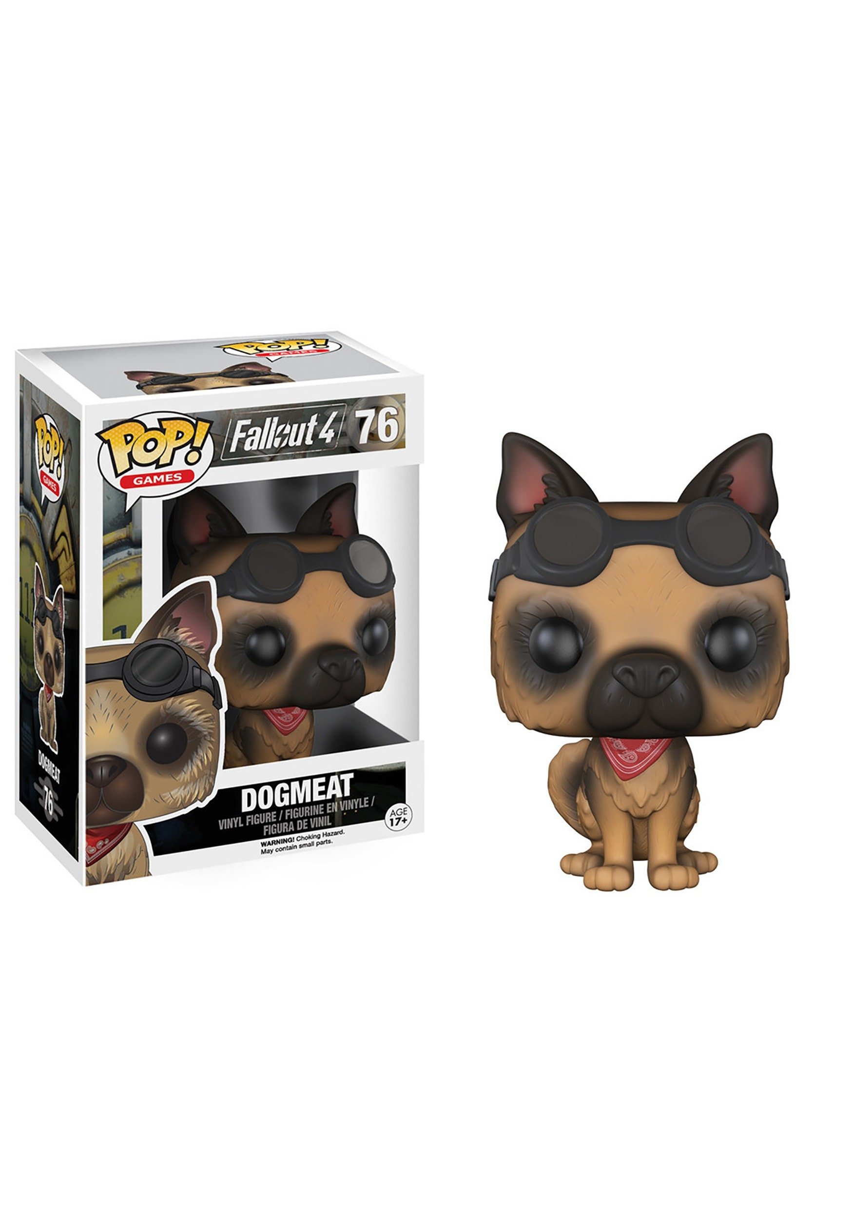 Funko Pop Games: Fallout 4 - Dogmeat Action Figure Collectible Vinyl Toy | Perfect for Gamers, Collectors & Fallout Fans | Display on Desk, Shelf or Gaming Room