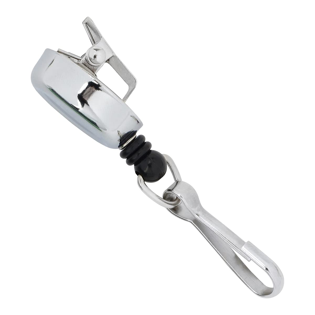 Bulk 100 Pack - Heavy Duty Metal Retractable Badge Reel with J Hook - Strong Spring Clip & High Retraction Force - Professional Name Badge Holder for Nurses, Teachers, Security - Ideal for Healthcare, Hospitality & Corporate Events