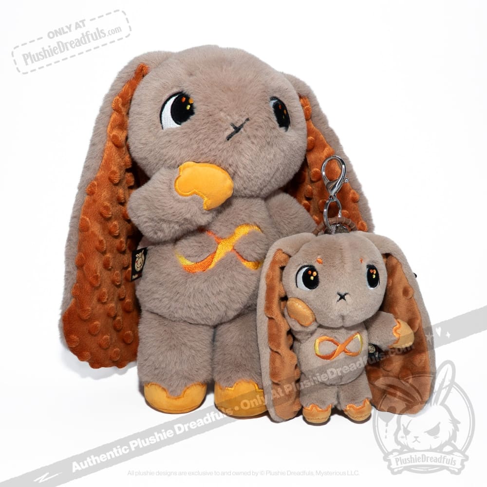 Gold Autism Awareness Rabbit Plush Keychain - Soft Plushie Dreadfuls Stuffed Animal Toy for Kids & Adults - Perfect for Backpacks, Gifts & Sensory Support