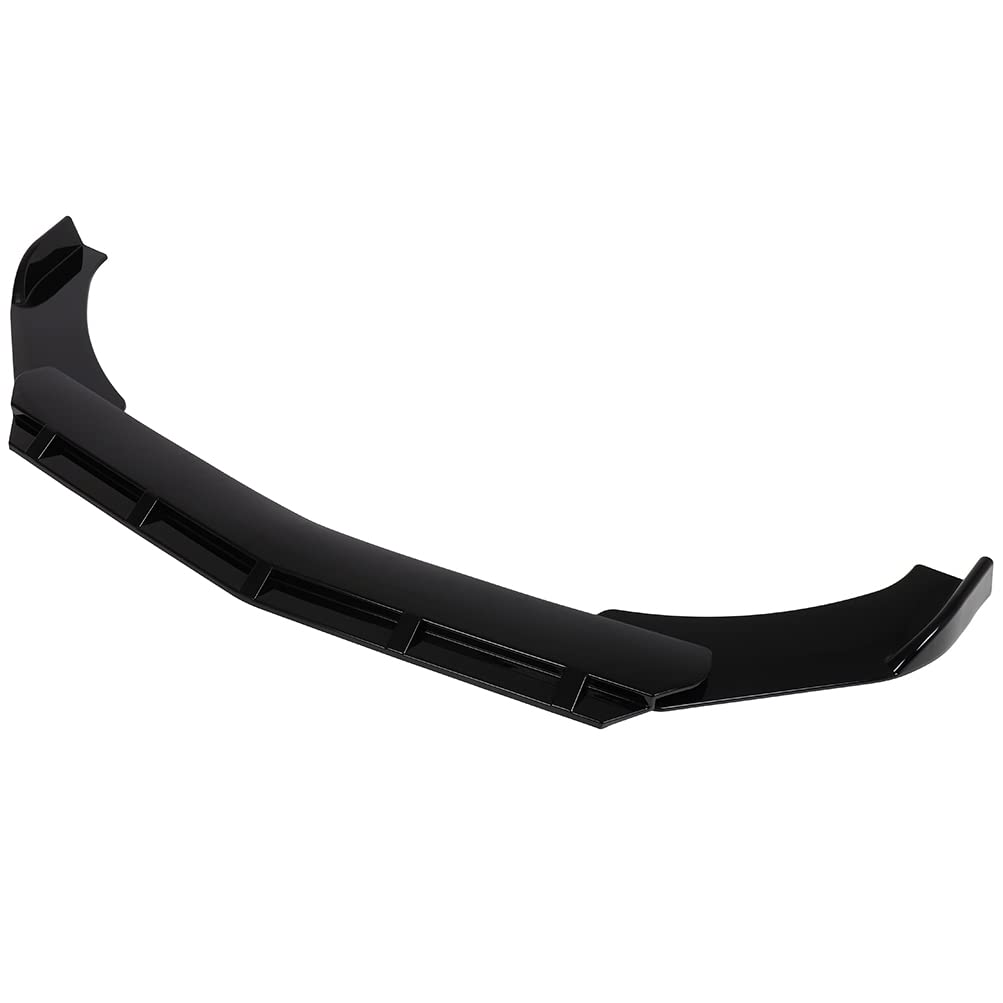 SCITOO Universal Front Lip Spoiler - Glossy Black PP Front Bumper Lip for Cars | Enhances Aerodynamics & Sporty Look | Perfect for Street Racing & Car Shows
