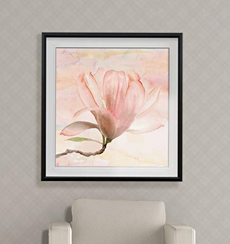 Dreamy Magnolia Floral Painting by Nan - Framed Canvas Wall Art, Fine Giclee Print, Modern Home Decor - Perfect for Living Room, Bedroom & Office Wall Decor