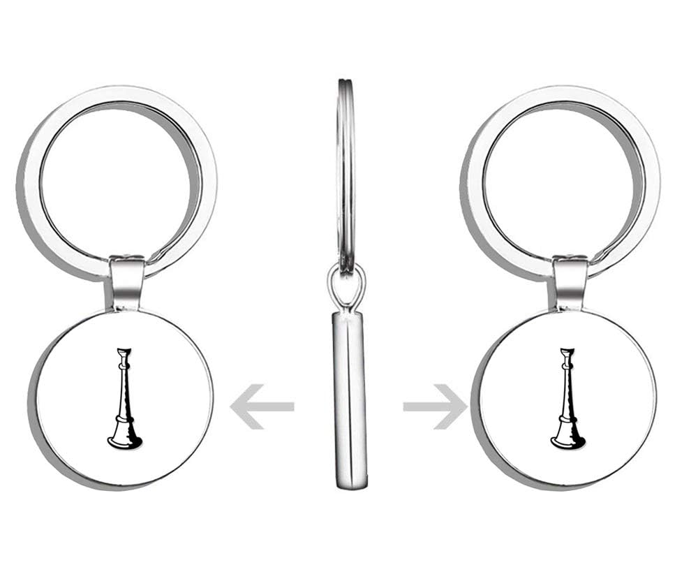 Firefighter Rank 1 Bugle Lieutenant Double-Sided Stainless Steel Keychain - Key Ring Holder for Car Keys & Key Finder - Perfect for First Responders, Fire Department Gifts & Emergency Personnel