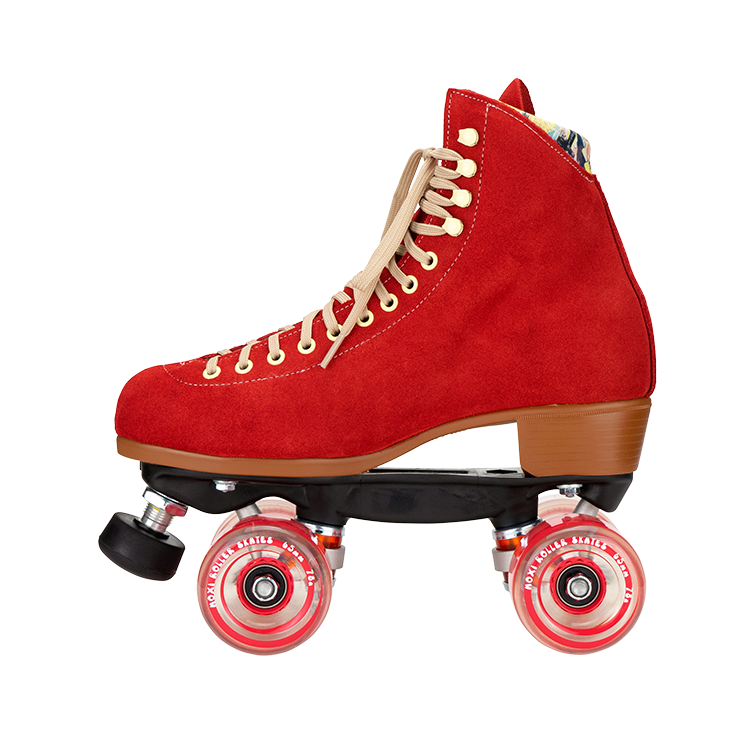 Moxi Lolly Roller Skates - Poppy Red Color | Premium Quad Skates for Women & Girls | Perfect for Outdoor Skating, Rink, Park & Fitness