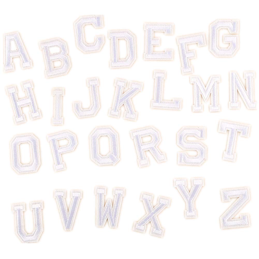 26pcs A-Z Alphabet Iron On Patches - Animal Shaped DIY Sew On Letters Appliques for Jeans, Jackets & Backpacks | Fun Style 6 for Kids Crafts & Fashion Upcycling