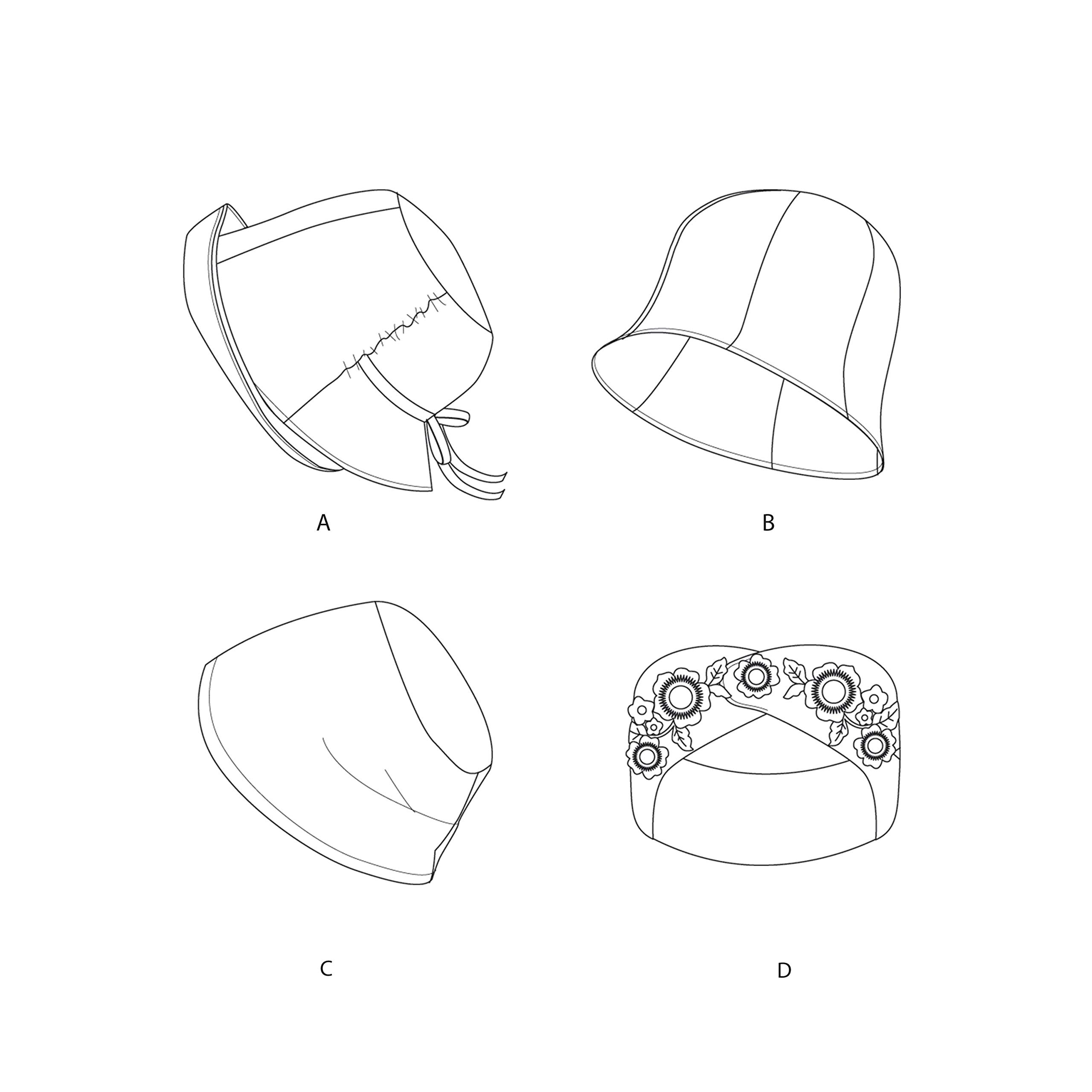 Simplicity S9030 R10359 Women's Hats & Headband Sewing Pattern - 3 Sizes for DIY Fashion Accessories, Costume Making & Craft Projects
