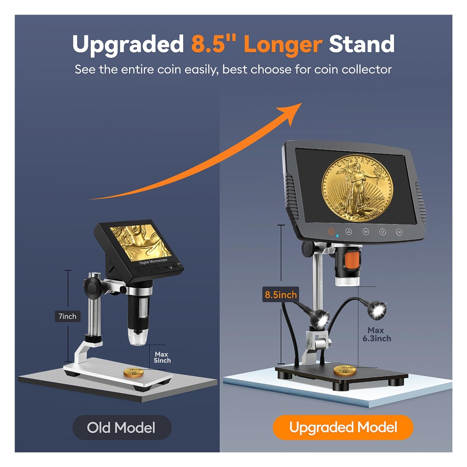 9 Inch LCD Digital Microscope 1500X Magnification with 12MP HD Camera - Wired Control Soldering & Repair Tool with LED Lights & 32GB TF Card - Perfect for Coin Collecting, Jewelry Inspection & Electronics Repair