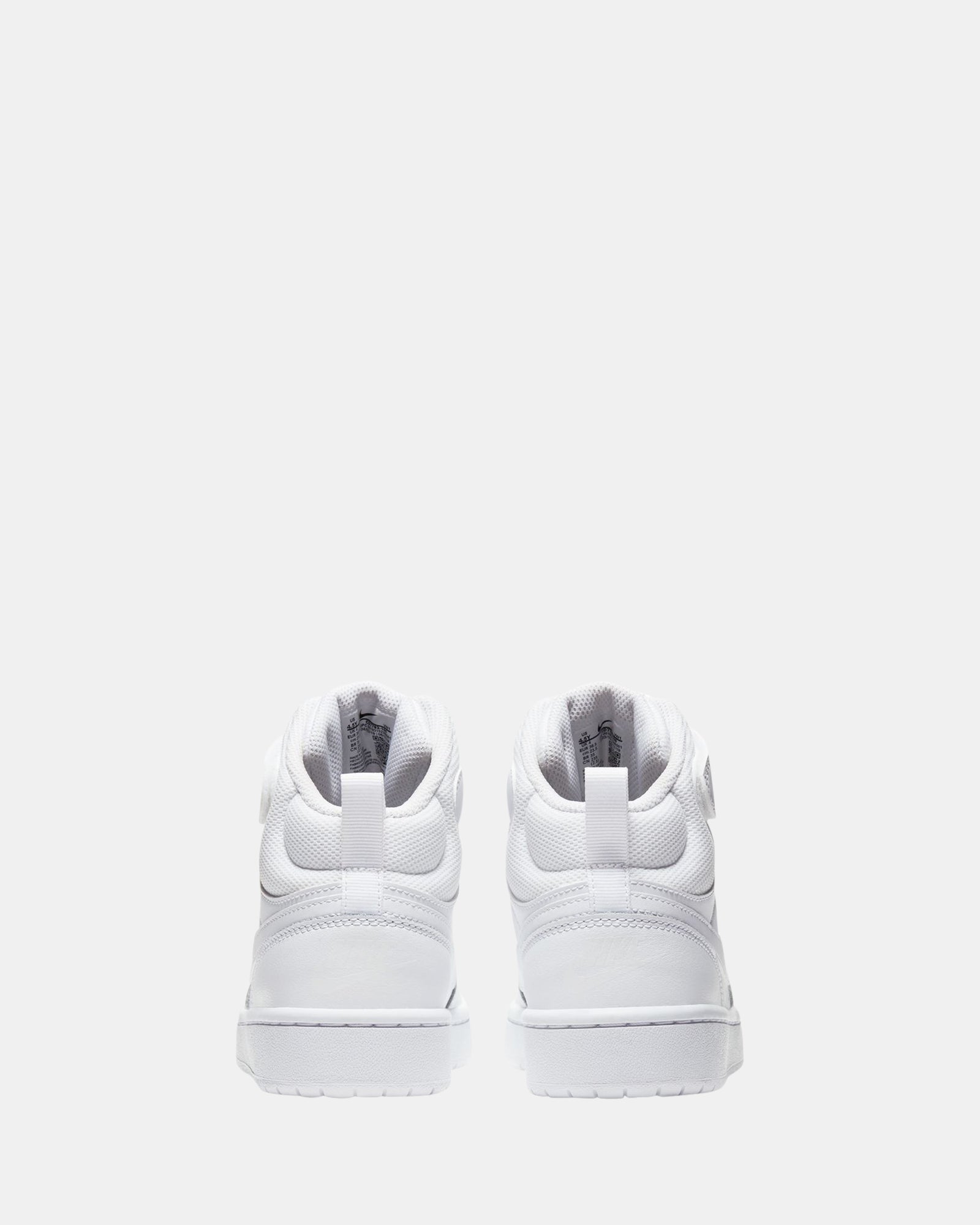 Court Borough Mid 2 Grade School Sneakers - White/White Athletic Shoes for Kids - Perfect for School, Playground & Everyday Wear