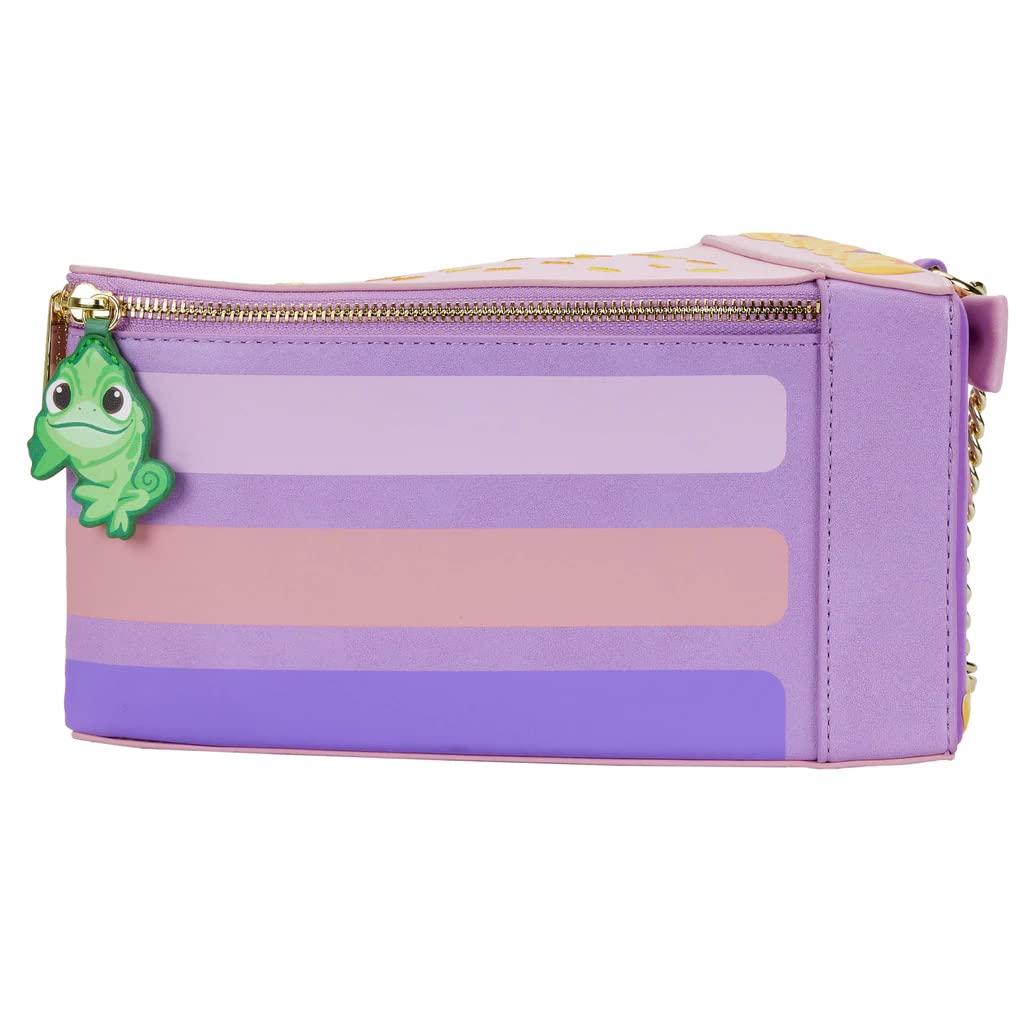 Disney Tangled Cosplay Cake Crossbody Bag - Rapunzel Inspired Purse for Women | Cute Loungefly Mini Backpack for Disney Fans, Theme Parks & Cosplay Events