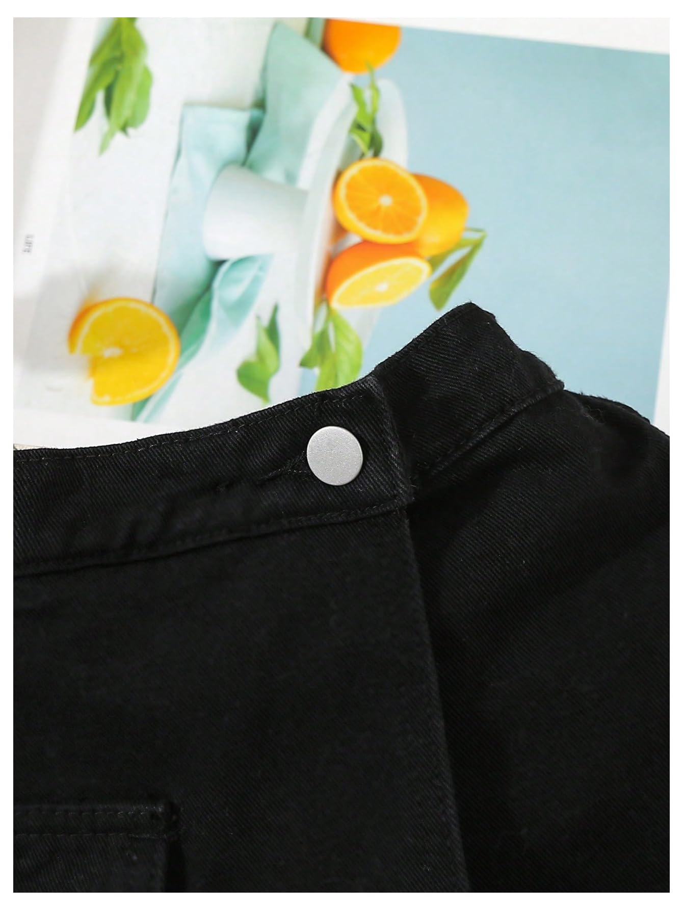 Girl's High Waist Denim Skort with Bow Front & Split Design - Elastic Waist Summer Casual Jean Skirt Shorts for School, Playdates & Outdoor Activities