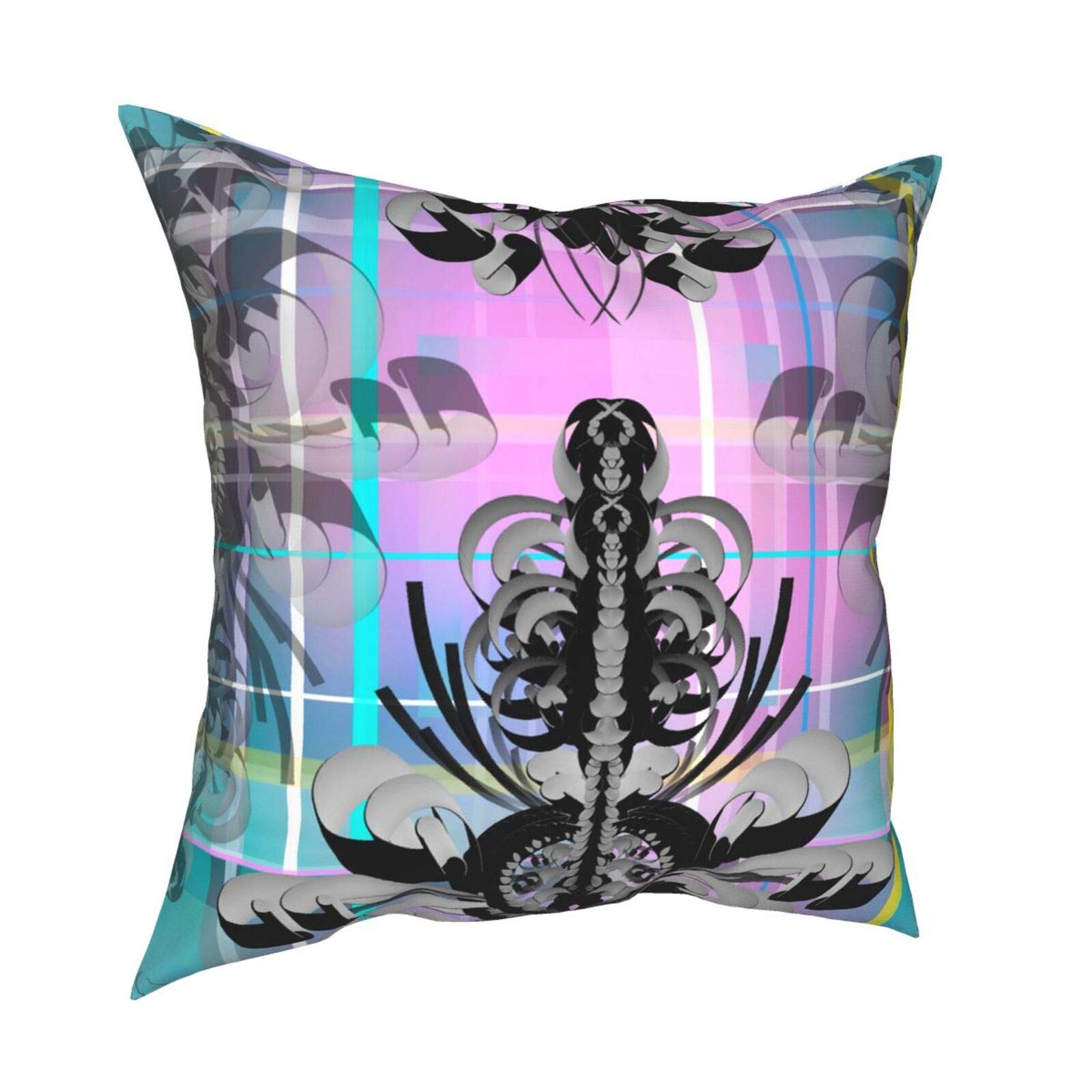 Baroque Style Plaid Pattern Pillow Covers 18x18 Inch - Modern Decorative Throw Pillow Cases for Sofa, Couch, Bed & Car - Indoor & Outdoor Home Decor Accent Pillows