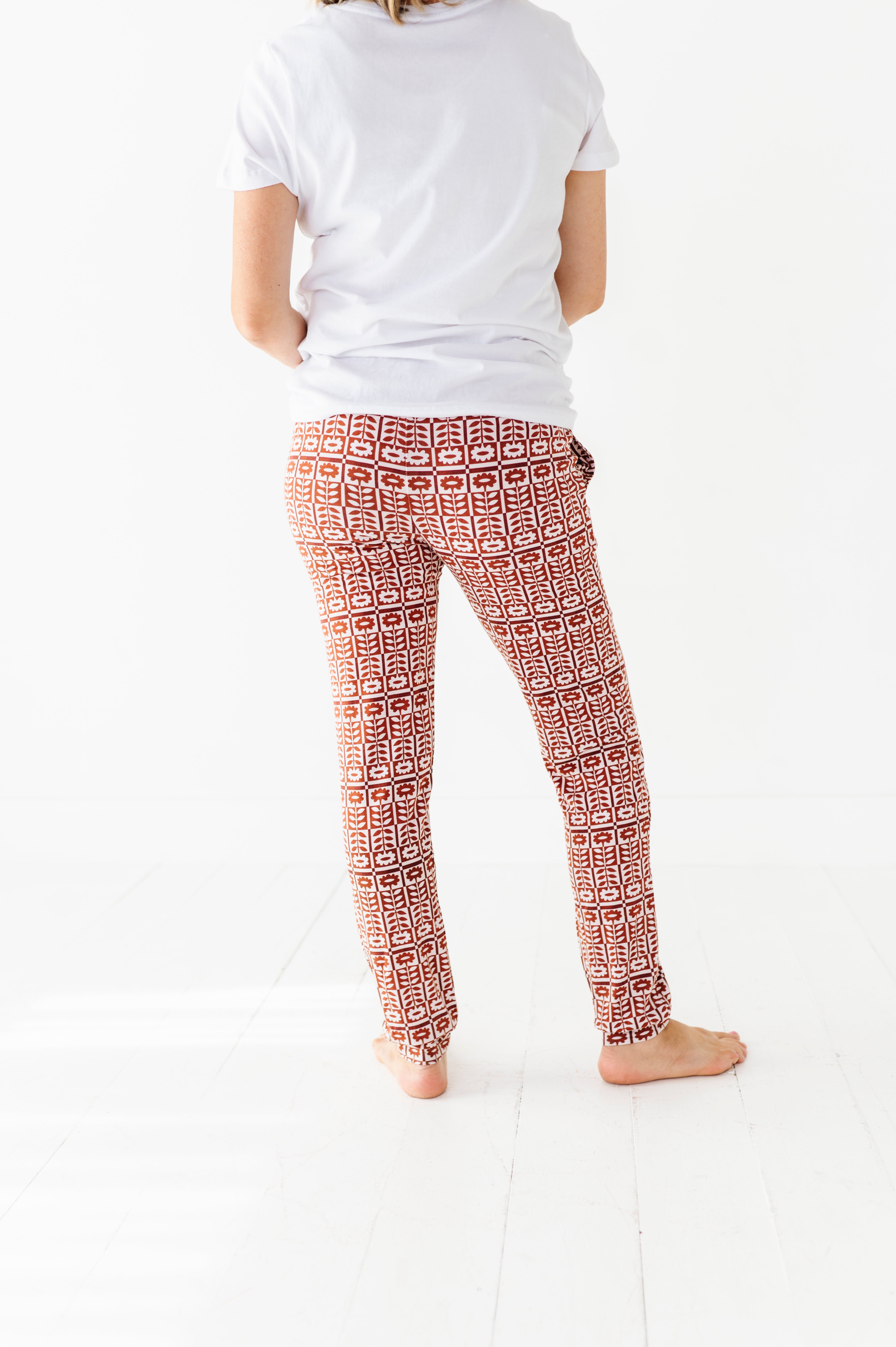 Spiced Blooms Women's Modal Jersey Joggers - Soft Stretchy Lounge Pants for Yoga, Running & Casual Wear