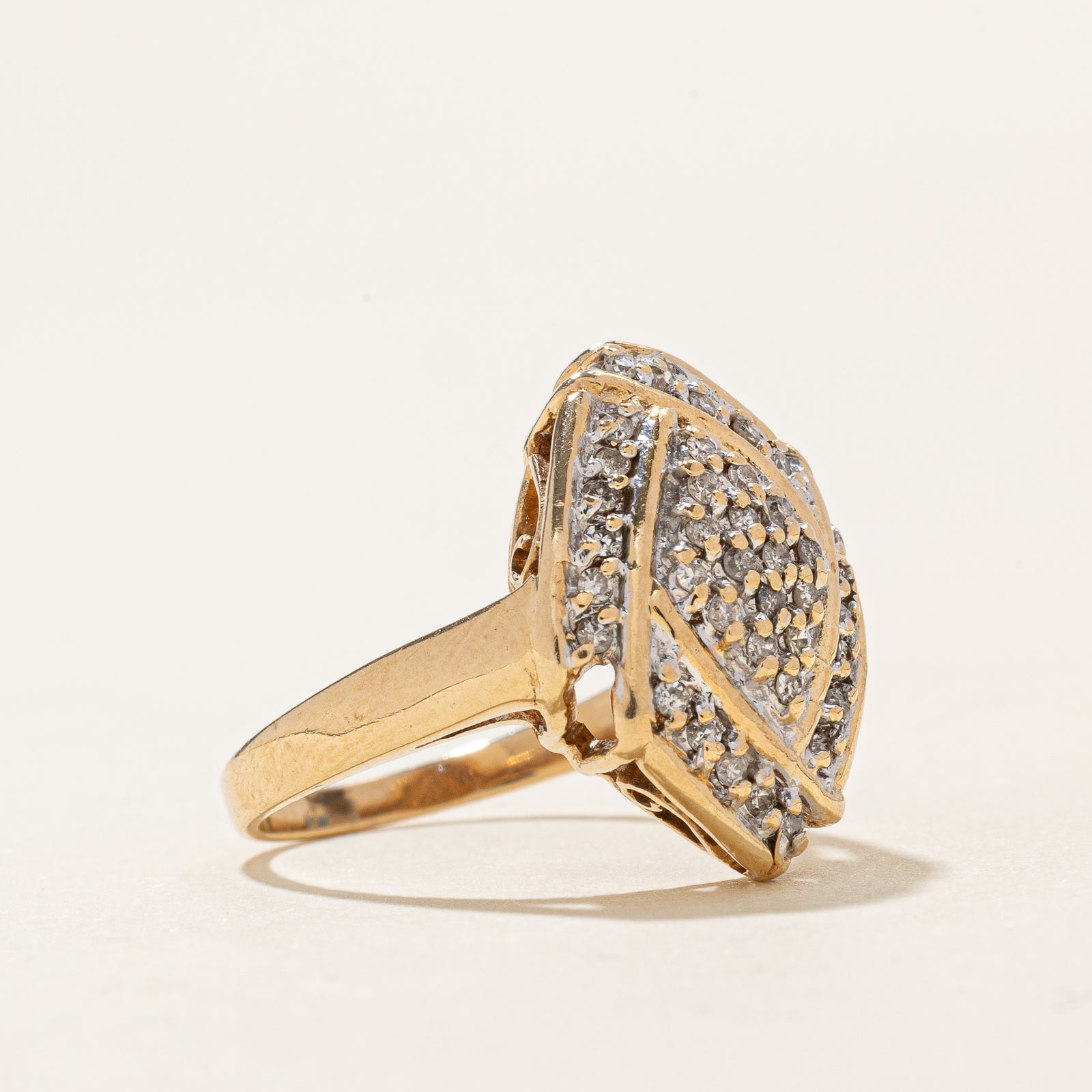0.26ctw Diamond Cluster Cocktail Ring - Size 5.5 | Elegant Wedding, Party & Evening Wear Jewelry for Women