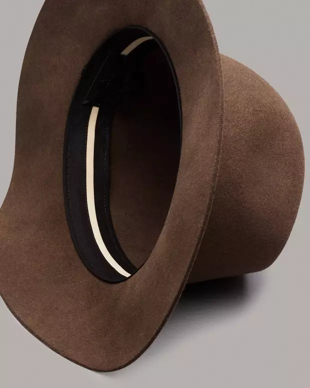 Stylish Floppy Brim Fedora Hat for Women & Men - Classic Pecan Brown Wide Brim Sun Hat for Outdoor Activities, Beach Vacations, and Fashion Accessories