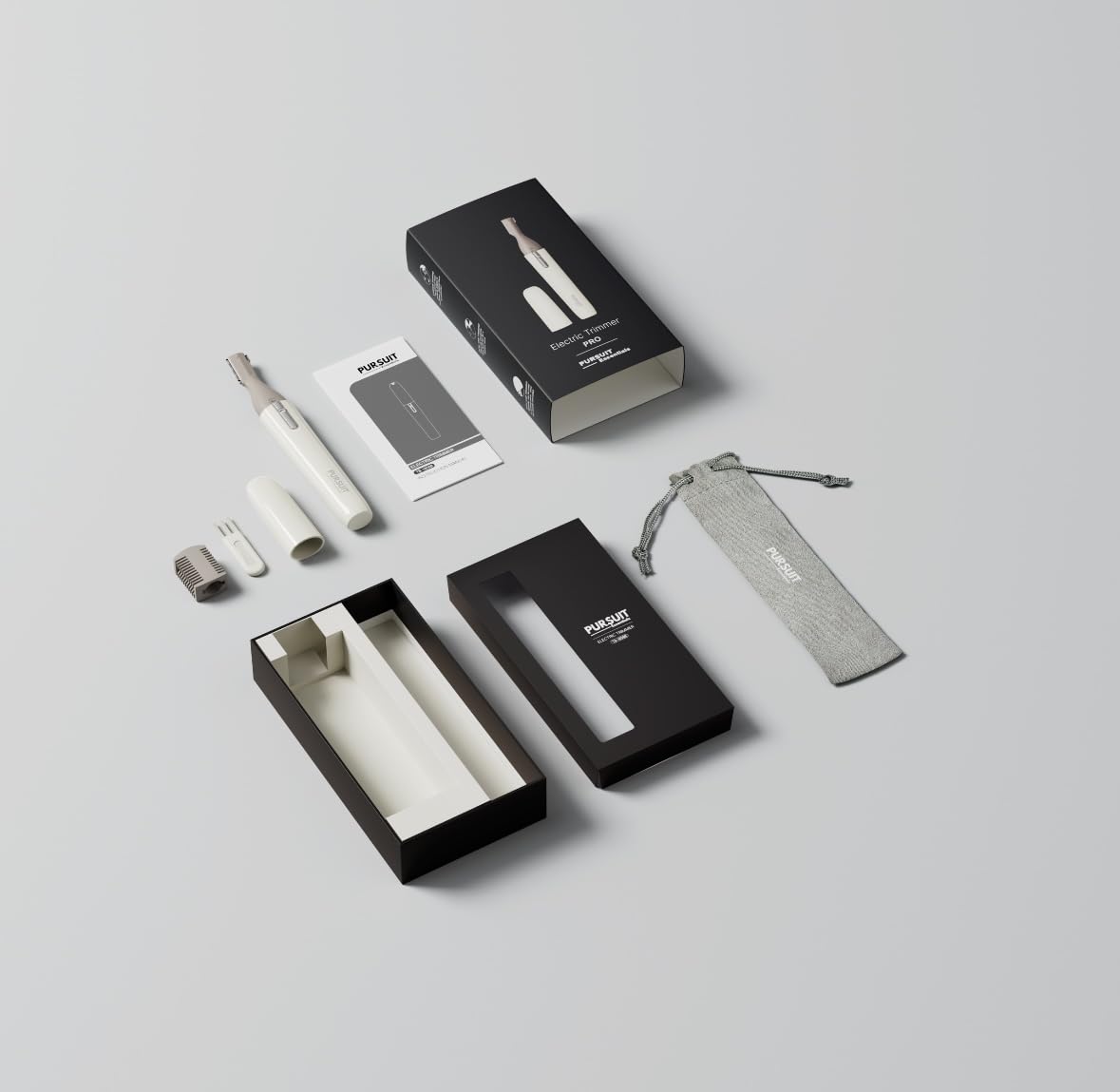Professional Eyebrow & Facial Trimmer with Double-Sided Blades - Portable Battery-Powered Grooming Tool with Safe Rounded Edges - Perfect for Travel, Home Use & Personal Grooming Kit