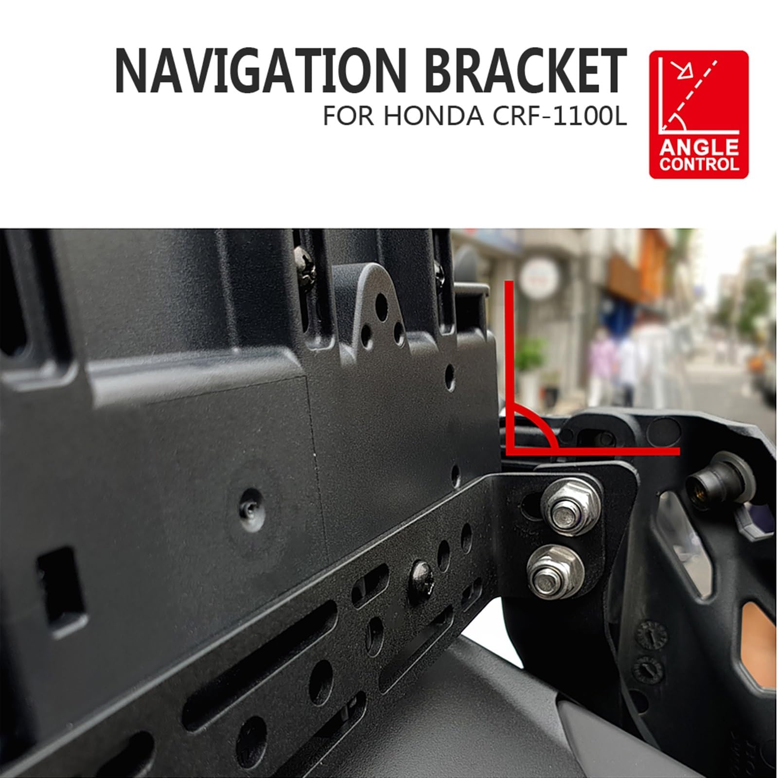 WEAVVE Motorcycle Front Mid Navigation Bracket with Phone Charging | Compatible with Honda CRF1100L Africa Twin Adventure Sports | Universal Phone Mount for Adventure Riding & GPS Navigation (Color: Sets)