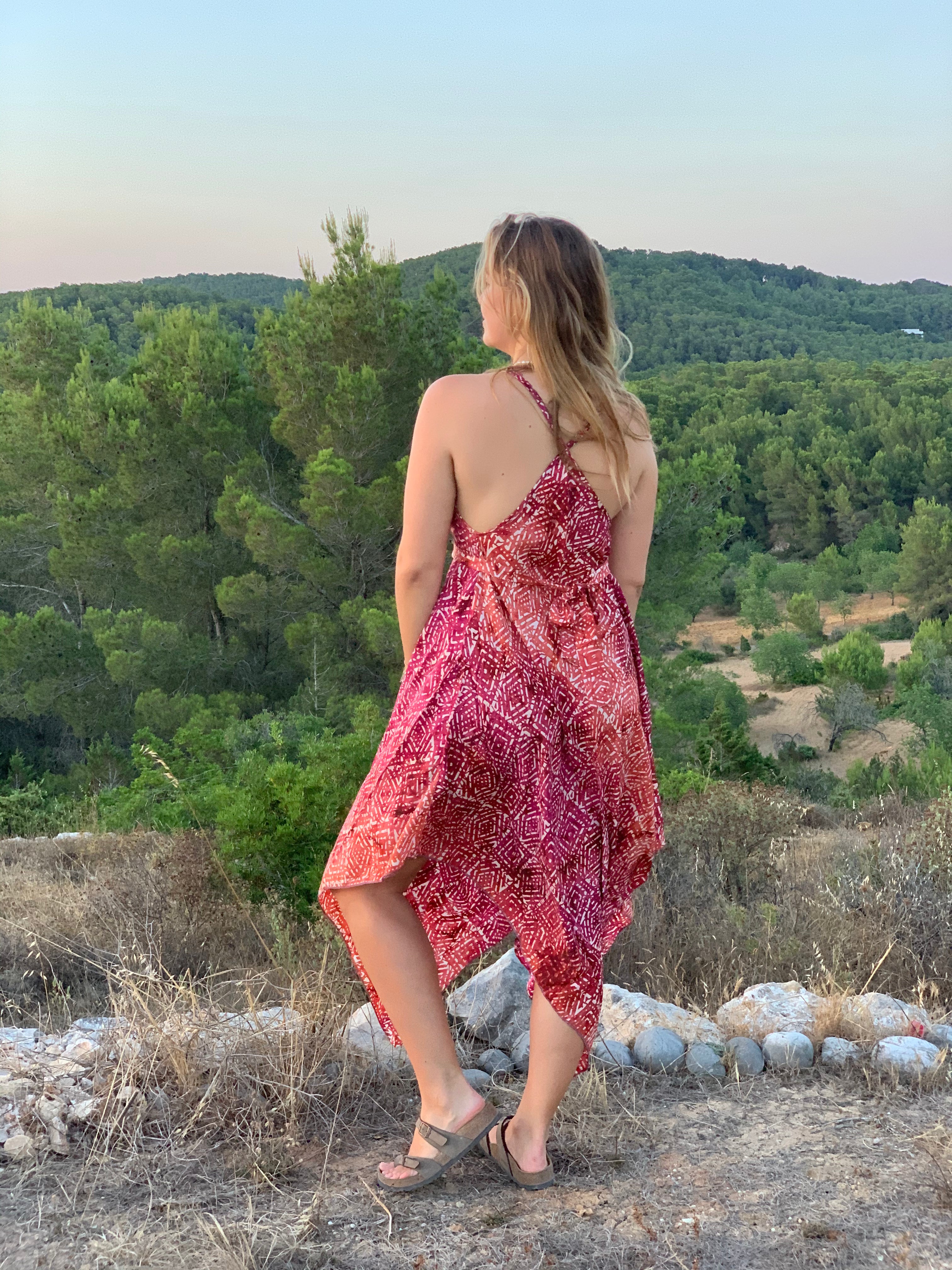 Silky Beach Dress for Women - Flowy Summer Dress for Ibiza & Vacations - Perfect for Beach Parties, Travel & Resort Wear