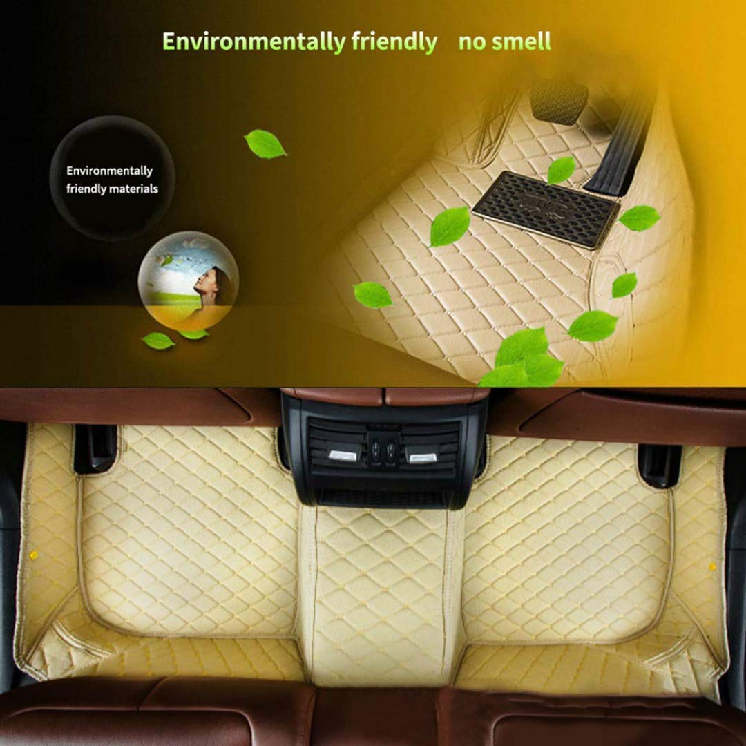 Custom All-Weather Car Floor Mats for Dodge Challenger 2015-2019 - 16cm Aisle - Front & Rear Leather Carpet Liners - Perfect for Daily Commuting & Road Trips