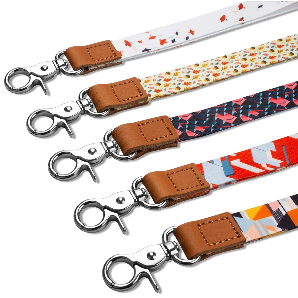 AZEAM Black Lanyard for Keys, Phone, ID Badges & Teacher Neck Strap - Durable & Adjustable for Work, School & Events (14 Color Options)