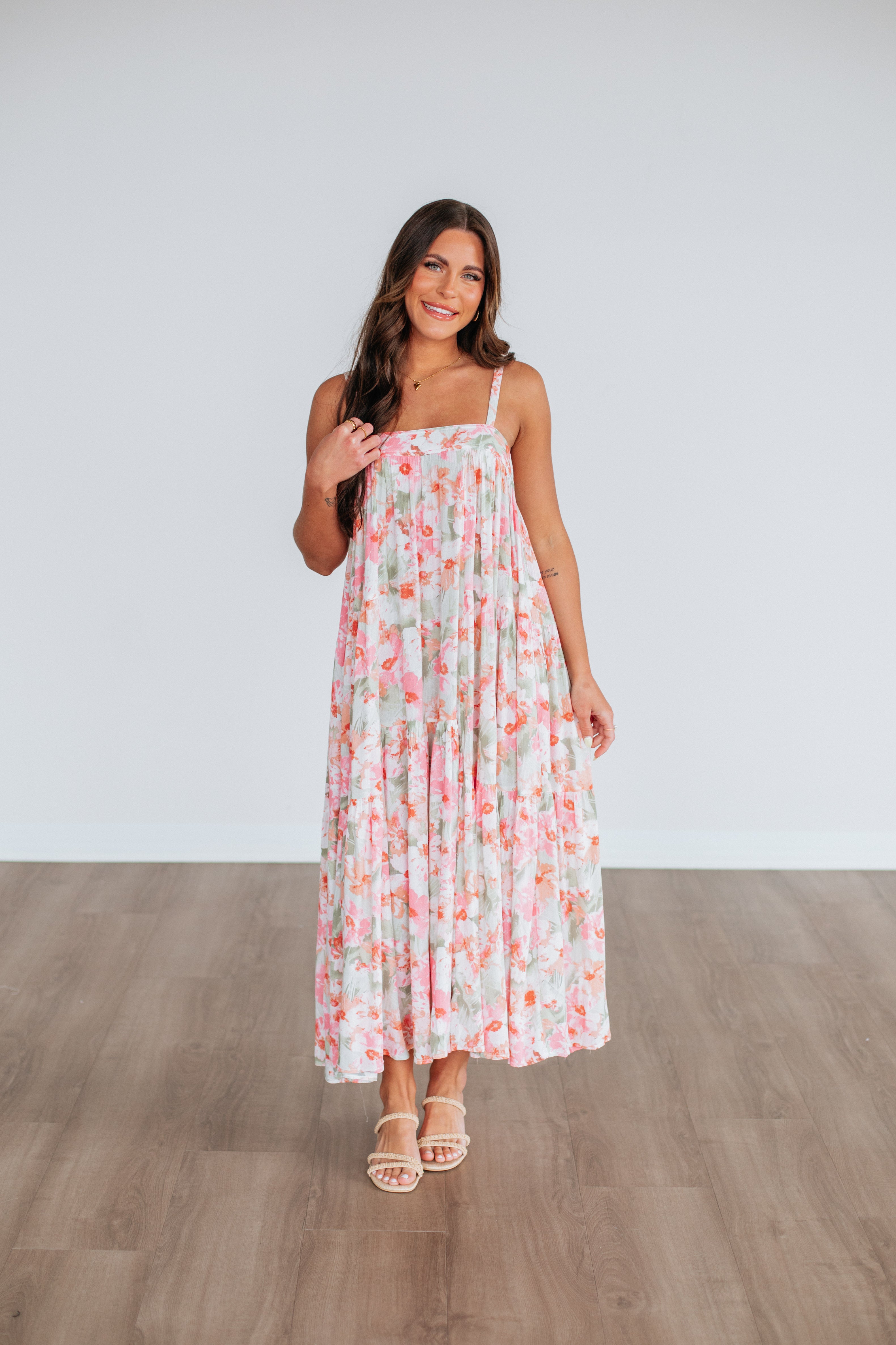 Giovanna Floral Dress for Women - Elegant Summer Maxi Dress with Floral Print | Perfect for Beach Vacations, Weddings & Date Nights
