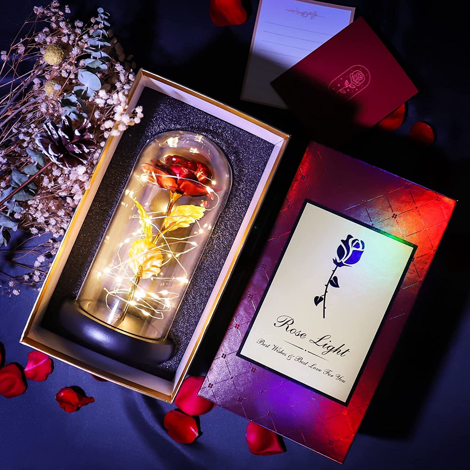 Forever Blooming Red Rose Gift for Women - Valentine's Day, Birthday, Anniversary Present for Wife, Mom, Grandma | Romantic Keepsake for Special Occasions | Perfect for Home Decor, Wedding Centerpieces & Thoughtful Surprises