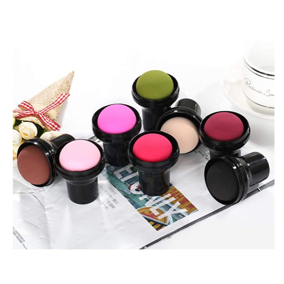 SUNISA Professional Beauty Blender - Soft Makeup Sponge & Powder Puff with Storage Case for Foundation, Concealer, Liquid & Powder Cosmetics (Pink) - Perfect for Daily Makeup Application, Travel & Professional Use
