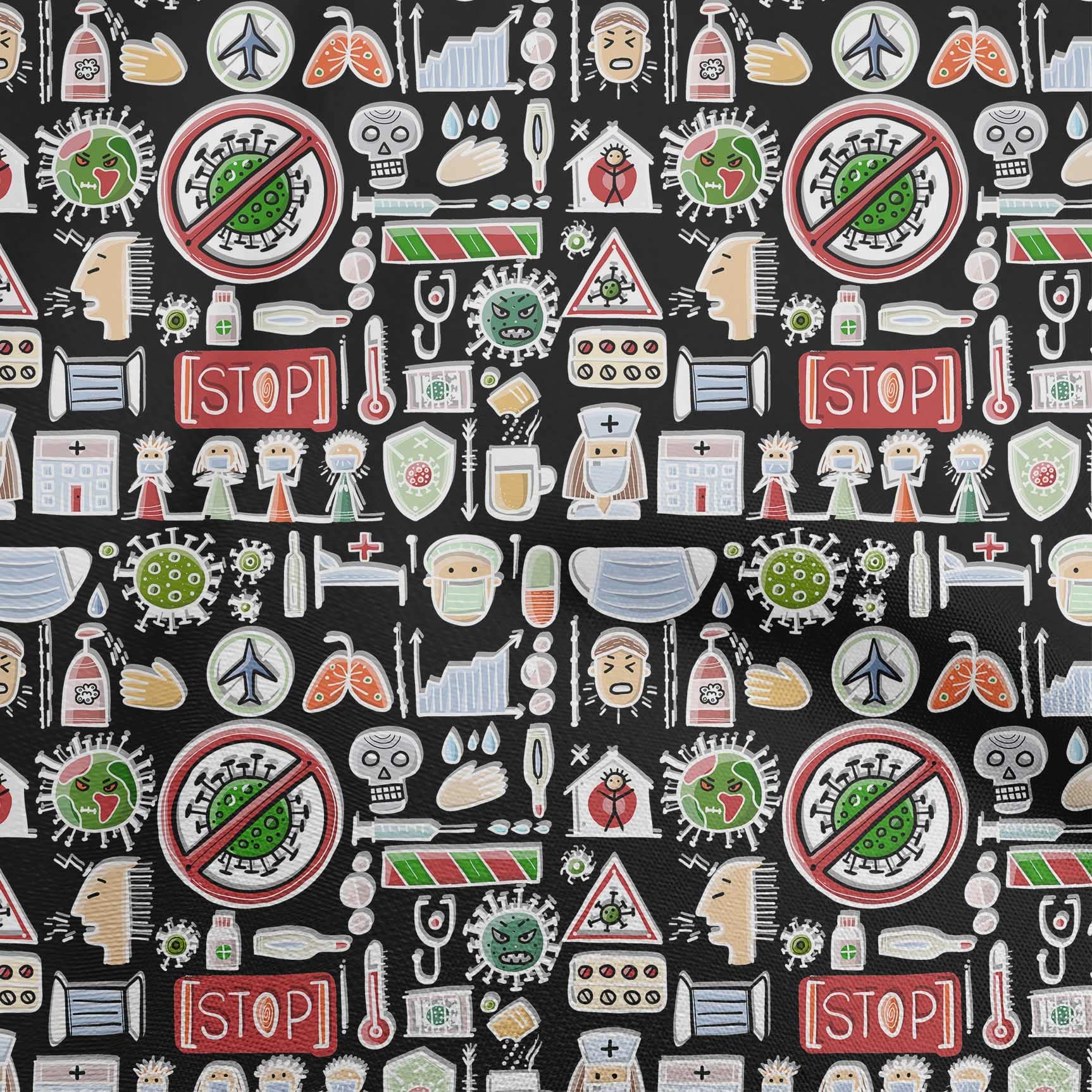 Premium Black Silk Tabby Fabric for Medical Scrubs, DIY Clothing & Sewing Projects - 42 Inch Wide - Ideal for Doodle Sewing, Fashion Design & Craft Supplies