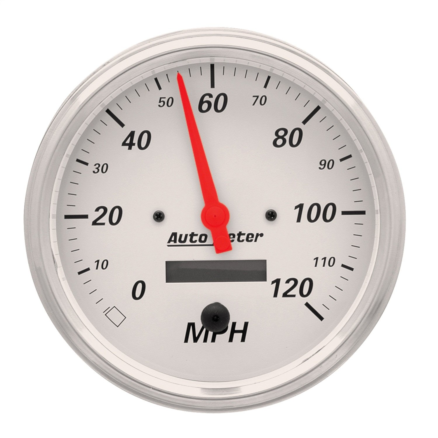 AUTO METER 1389 Arctic White Electric Programmable Speedometer 5.000 Inch - Digital Gauge for Car, Truck & Motorcycle Racing - Perfect for Performance Upgrades & Custom Dash Installations