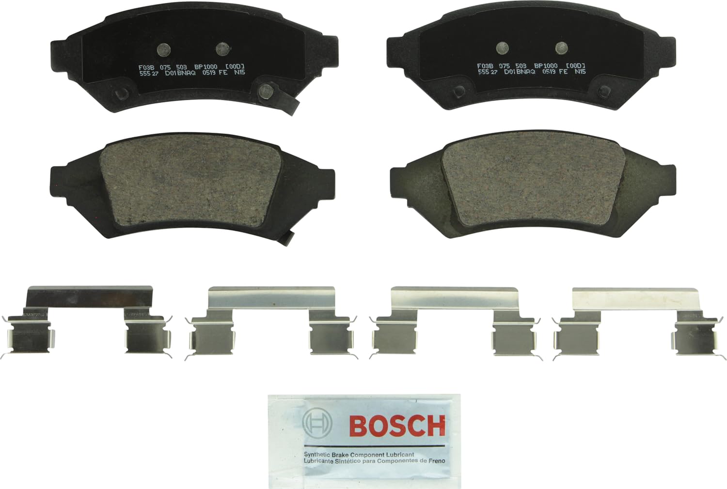 Bosch BP1000 Premium Disc Brake Pads - High-Performance Braking for Cars, Trucks & SUVs - Perfect for City Commuting & Highway Driving