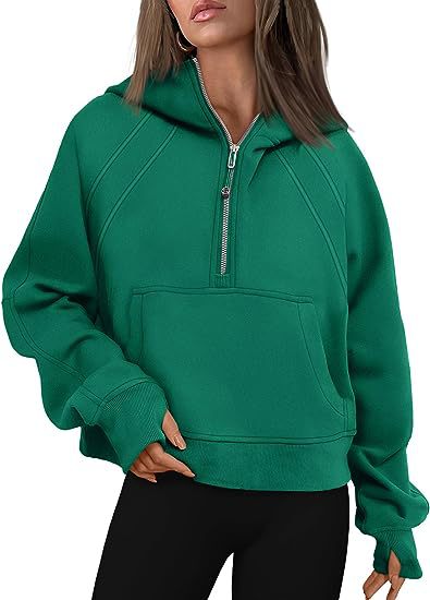 Women's Loose Fit Zip Up Hoodie with Pockets - Long Sleeve Pullover Sweatshirt for Fall & Winter | Casual Sportswear, Lounge Wear & Outdoor Activities