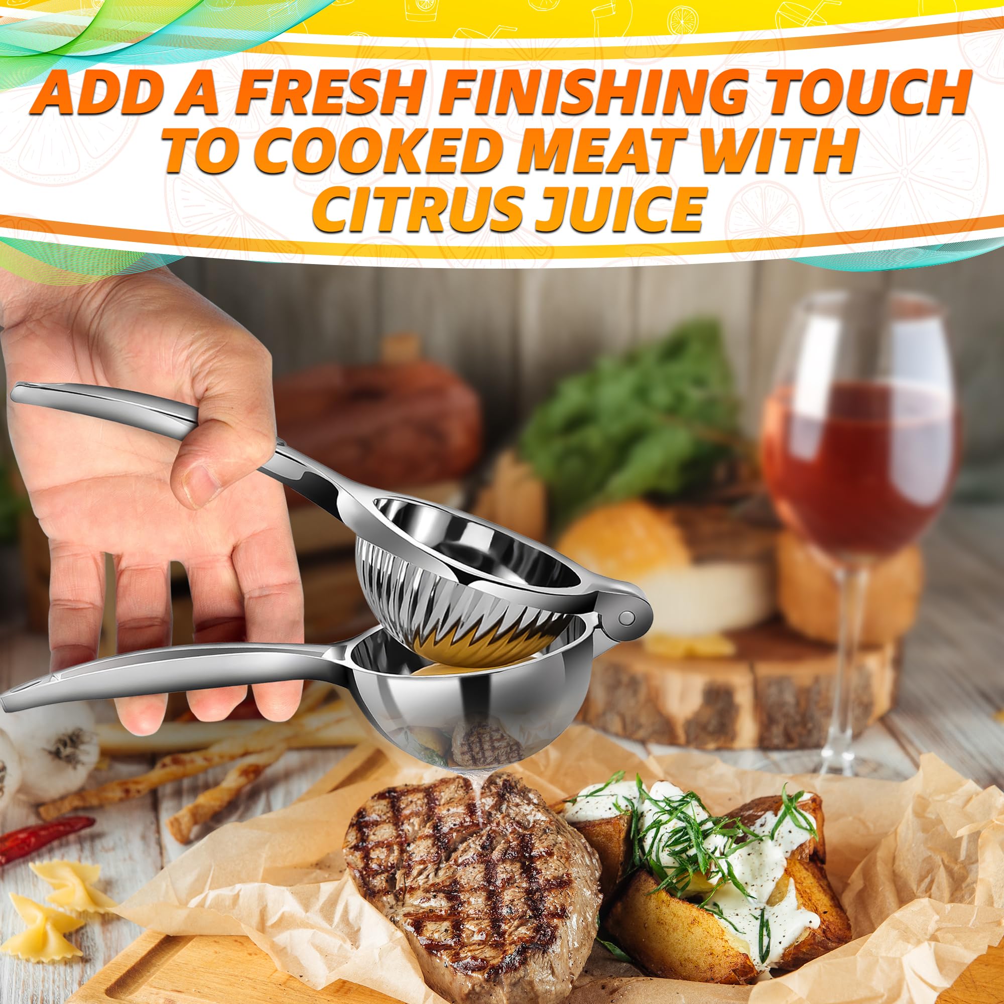 Premium Stainless Steel Lemon & Lime Squeezer - 8.3