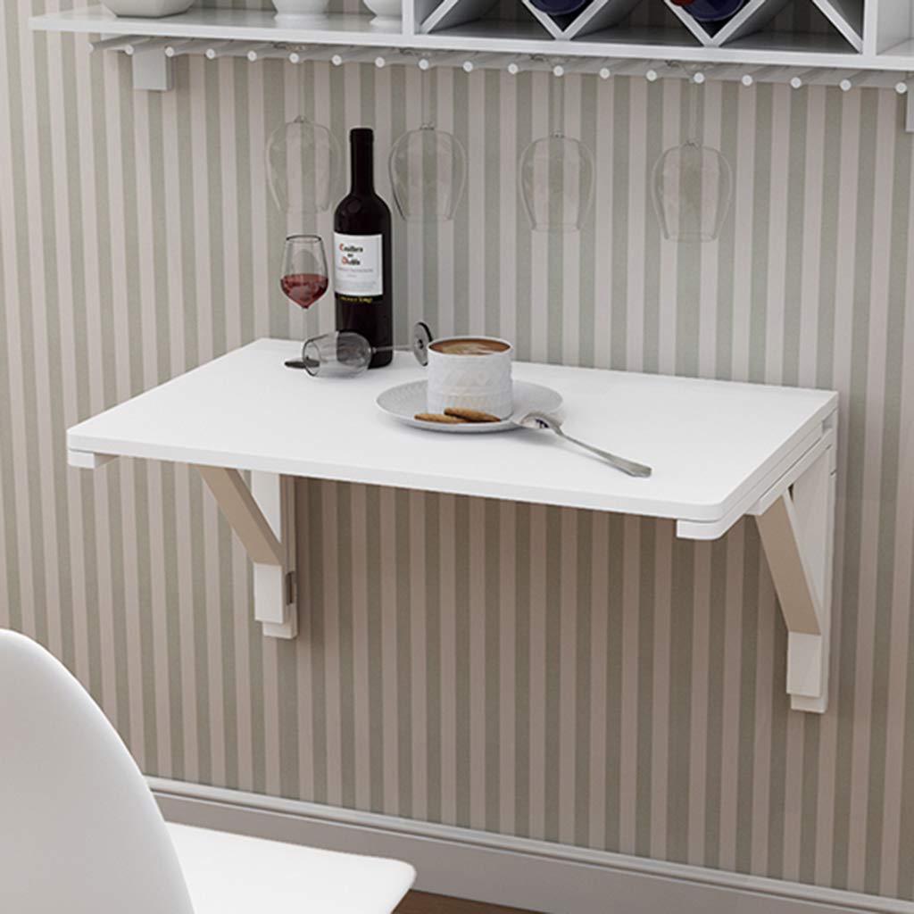 Solid Wood Folding Wall Table - Workbench & Dining Desk for Small Spaces