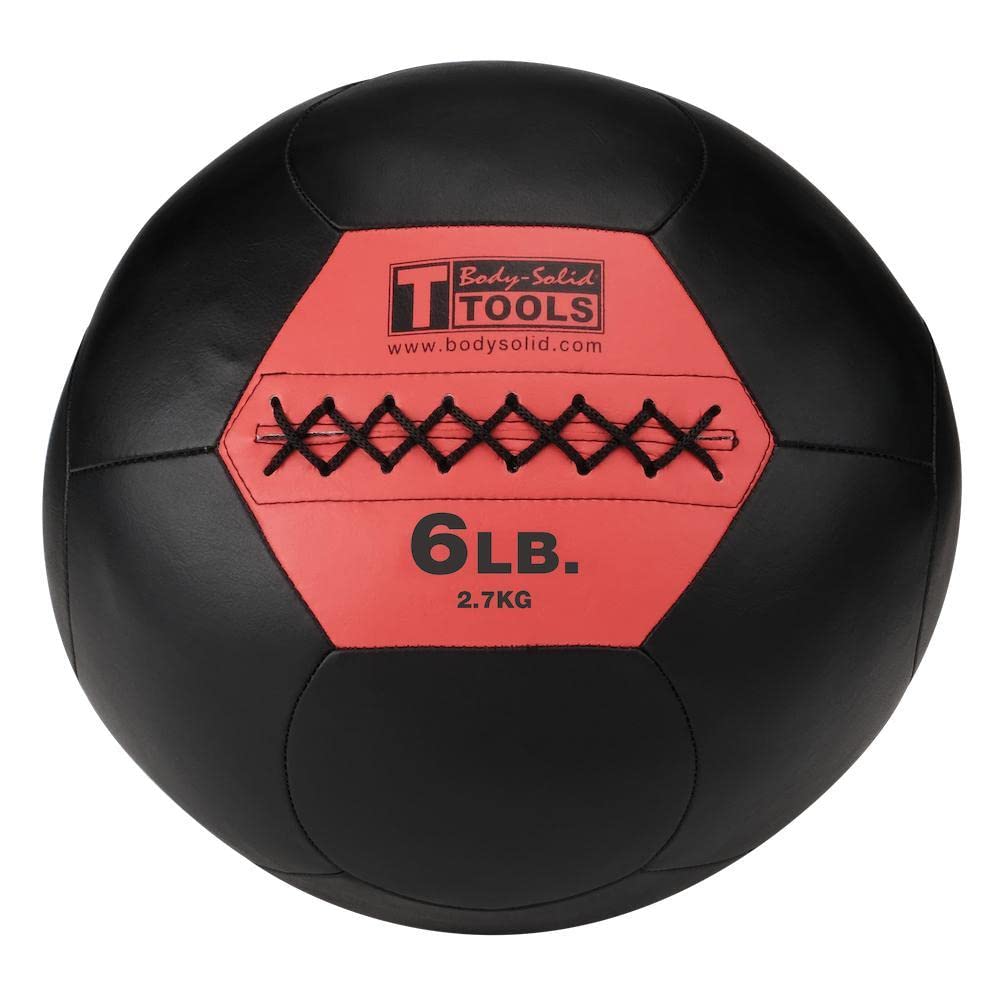 Body-Solid BSTSMB Soft Shell Medicine Ball – Non-Bouncing Wall Ball for Strength Training, Weight Loss, Core Exercises & Home Gym Fitness (6-30lbs, Black) – Perfect for CrossFit, Functional Training & Rehabilitation Workouts