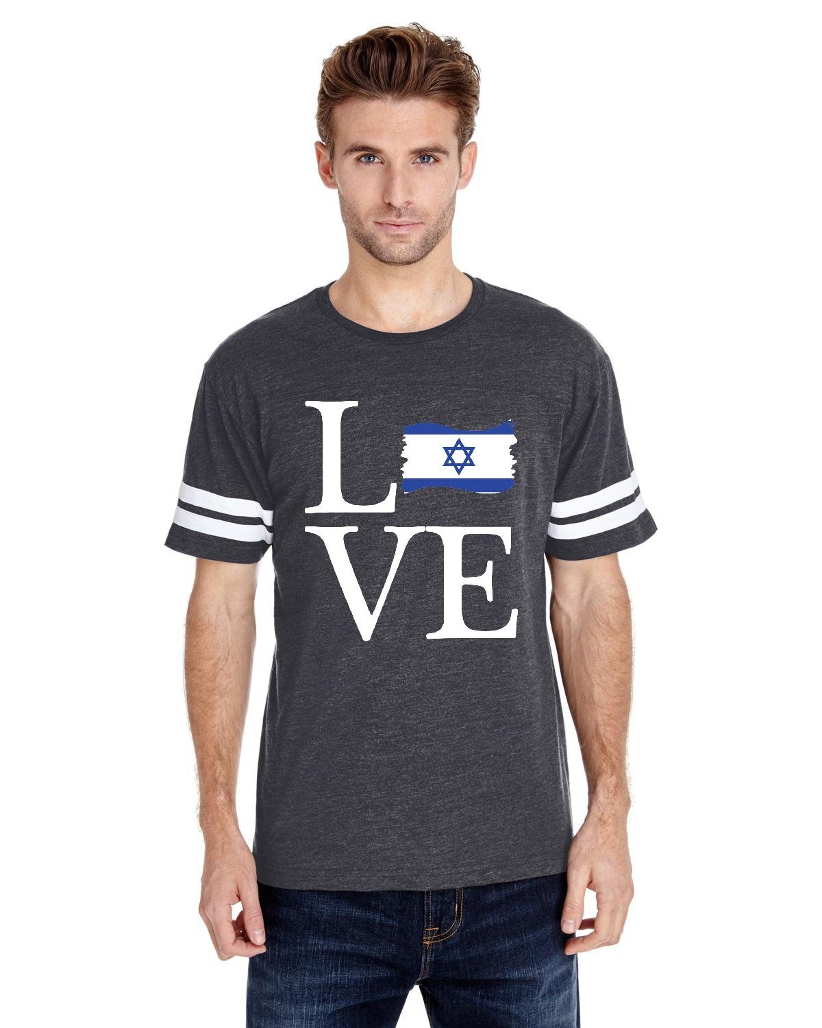 Love Israel Flag Unisex T-Shirt - Comfortable Jersey Traveler's Gift for Men & Women - Perfect for Vacations, Road Trips & Patriotic Events