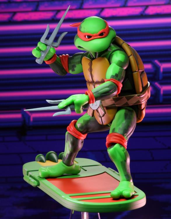 Teenage Mutant Ninja Turtles: Turtles in Time Action Figure - Raphael Collectible Toy for TMNT Fans | Perfect for Display, Play & Nostalgic Gift Giving