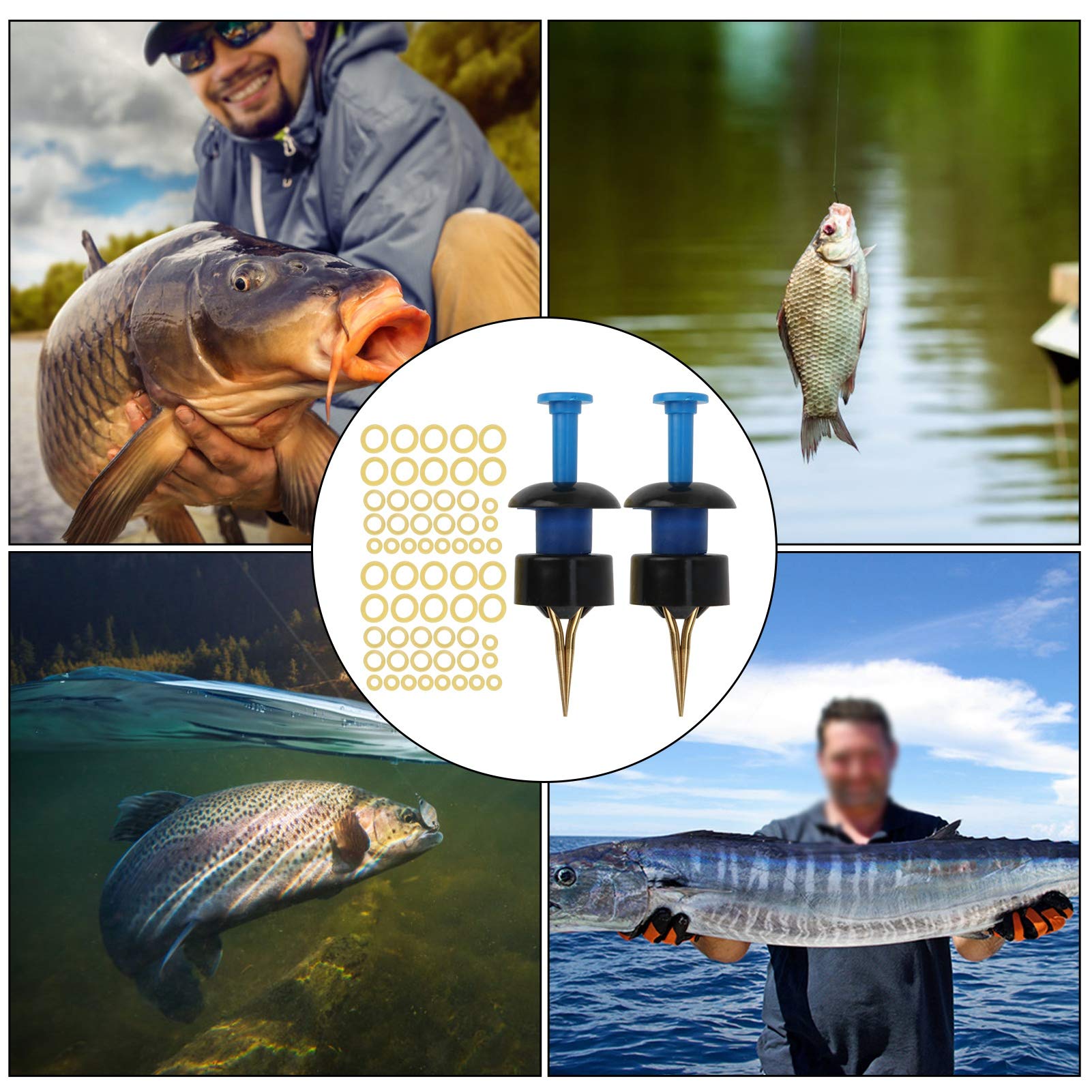 Premium Fishing Bait Clips - Secure Lure Holder for Bloodworms, Earthworms & Soft Baits | Durable Fishing Tackle Accessories | Ideal for Saltwater, Freshwater & Ice Fishing Adventures