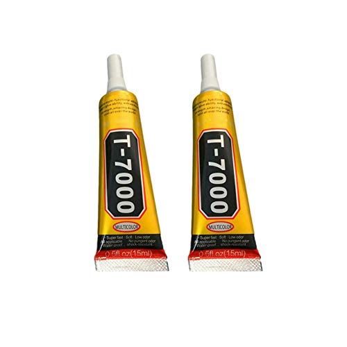 T7000 Super Strong Adhesive Glue - 15ml/50ml Waterproof Epoxy Resin for Phone, Tablet, Touch Screen Repair - Flexible Bonding for Cracked Glass, Rubber, Plastic Crafts - DIY Electronics & Household Fixes (2-Pack)