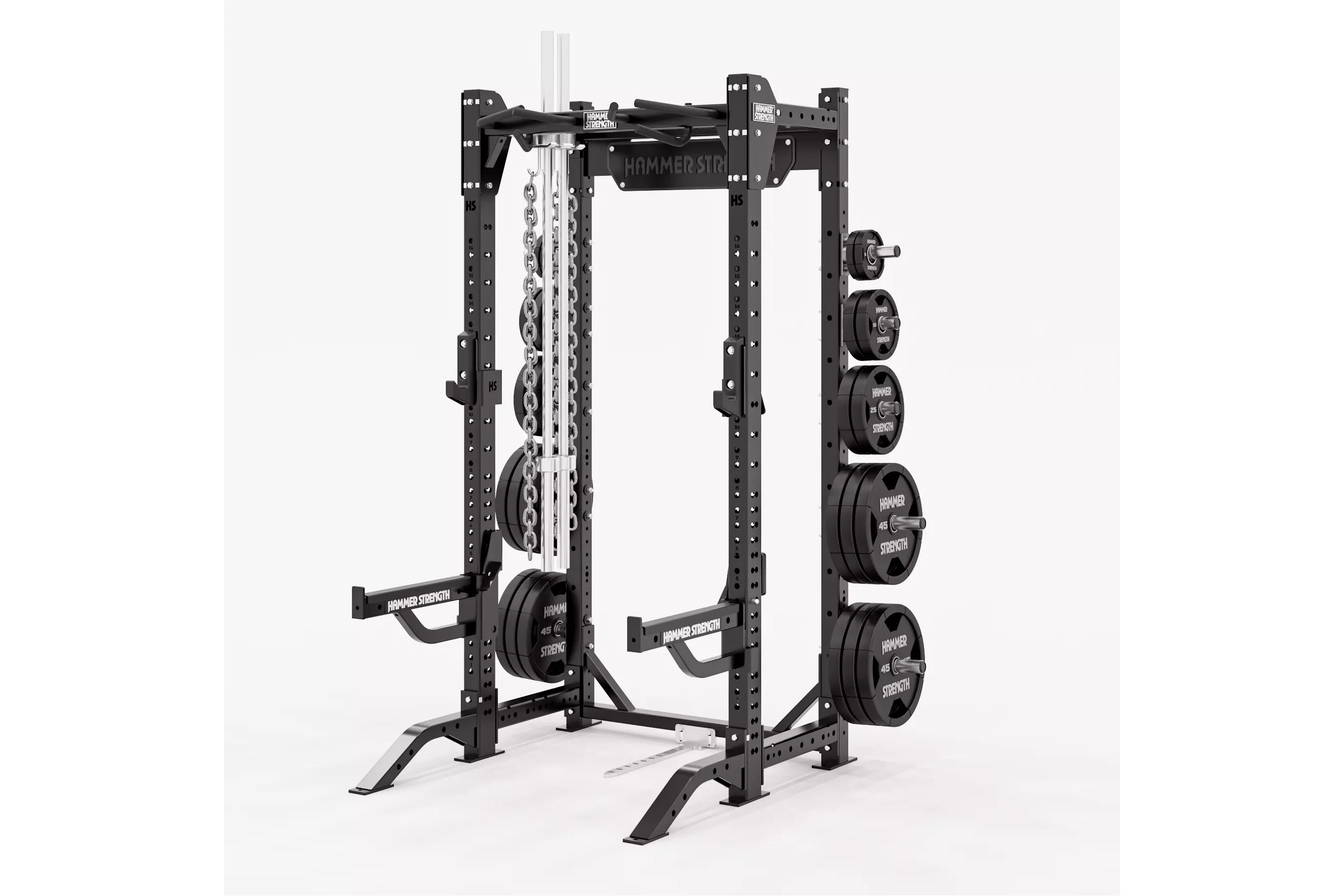 Hammer Strength HD Elite ID Half Rack - Heavy Duty Power Rack for Home & Commercial Gyms - Perfect for Squats, Bench Press & Strength Training