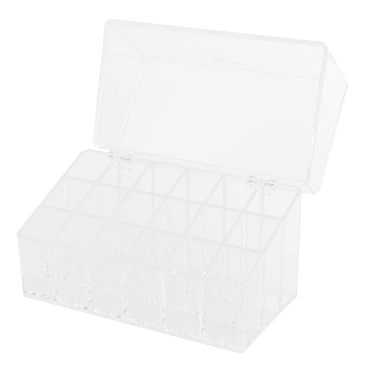 Cabilock Clear Jewelry & Makeup Organizer Box - Transparent Cosmetic Storage for Lipstick, Blush, Jewelry - Perfect for Women & Girls - Ideal for Vanity, Bathroom, Travel & Home Organization