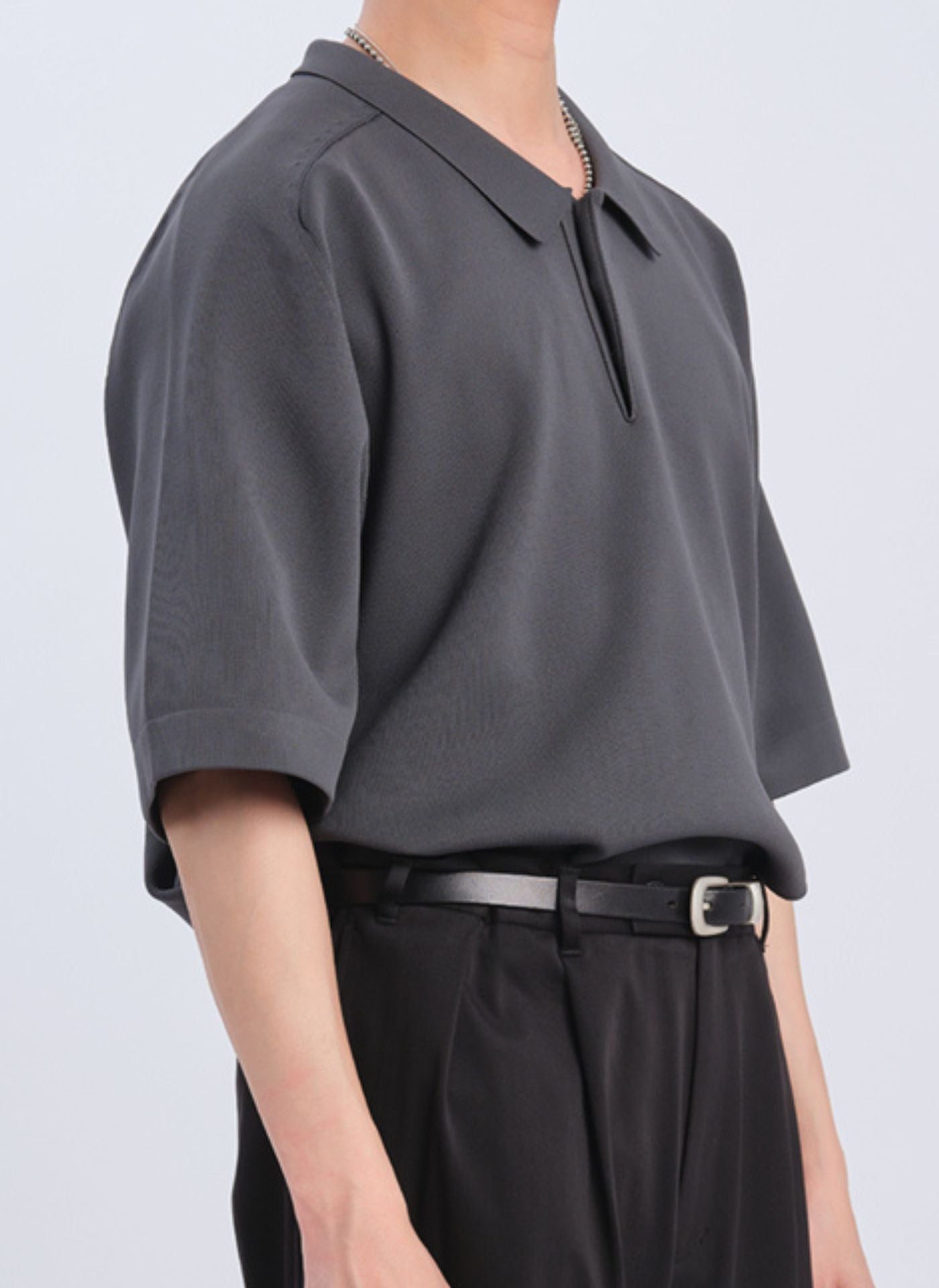 Premium Polyester Business Knit Polo Shirt for Men - Comfortable Office & Casual Wear - Ideal for Work, Meetings & Smart Casual Outfits