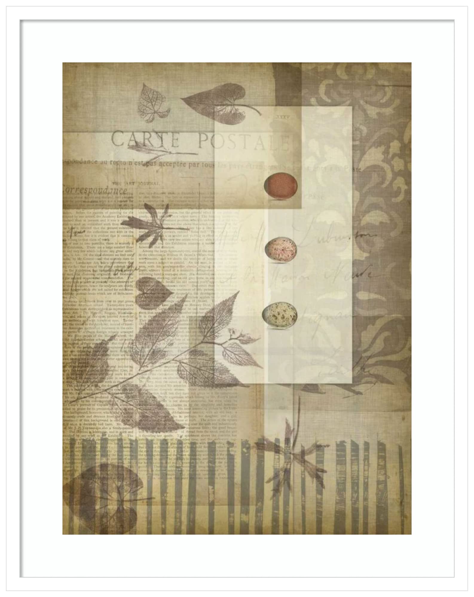 Jennifer Goldberger Small Notebook Collage III Wood Framed Wall Art Print - 26x33 Inches, Svelte White Frame - Home Office & Living Room Decor