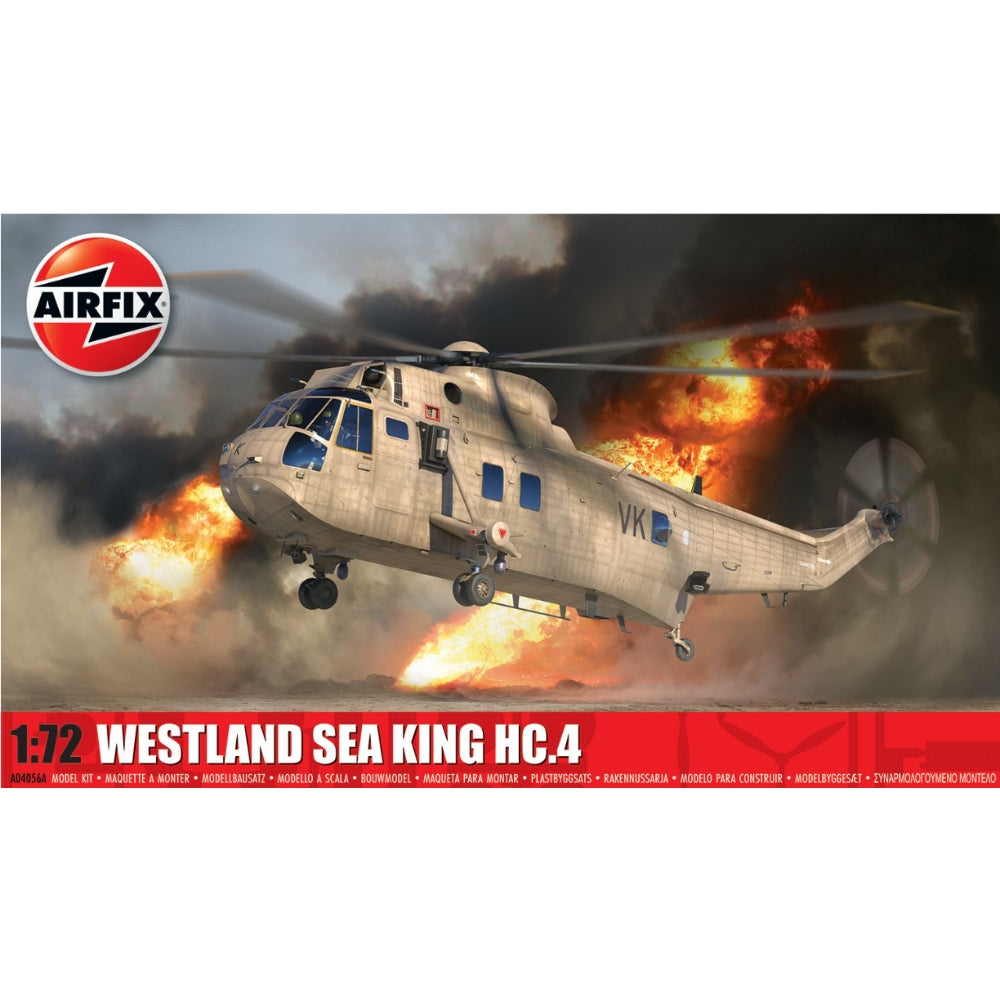 Airfix 04056A 1/72 Scale Westland Sea King HC.4 Helicopter Model Kit - Perfect for Collectors & Military Aircraft Enthusiasts