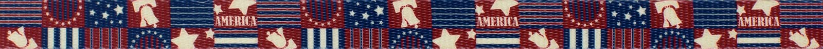 Country Brook Design - Patriotic Spirit of '76 Polyester Webbing for DIY Crafts, Dog Collars & Home Decor | Red White & Blue Striped Fabric for July 4th, Memorial Day & Veterans Day Celebrations