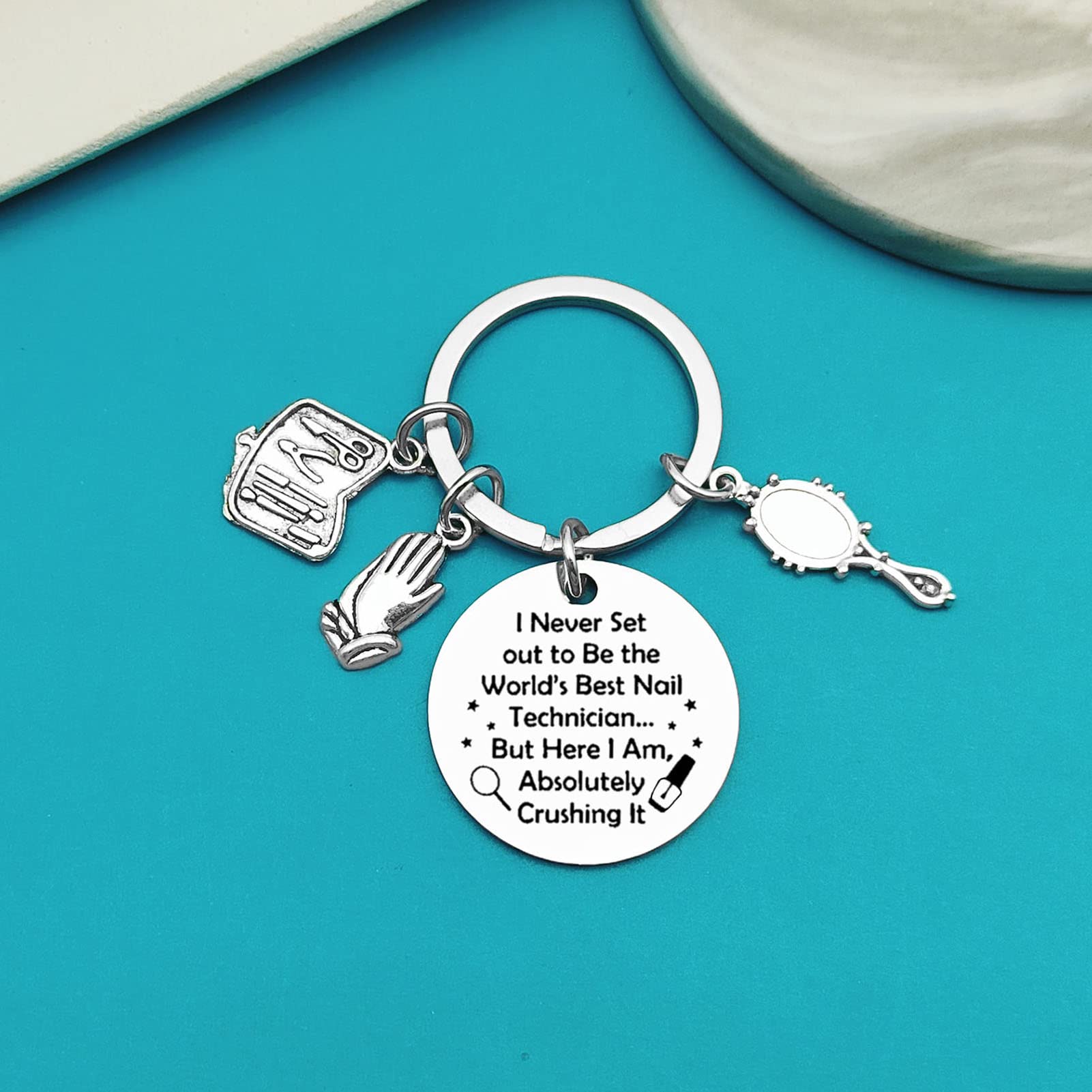 Professional Nail Technician Keychain Gift Set - Perfect for Graduation, Christmas & Birthday - Ideal for Manicurists, Beauticians & Nail Stylists - Thoughtful Present for Women in Beauty Industry - Great for Salon Appreciation, Spa Gifts & Cosmetology Students