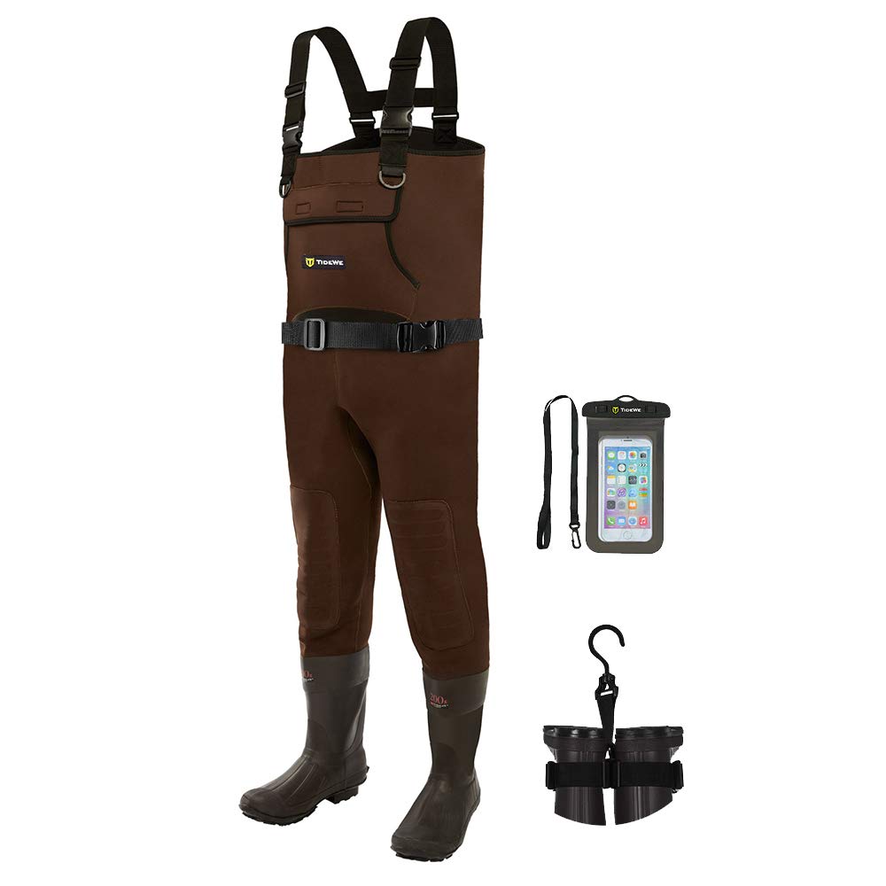 TIDEWE Neoprene Waders with Cleated Bootfoot for Men - Waterproof Chest Waders for Fishing & Hunting - Ideal for Stream, Lake, and Marsh Adventures