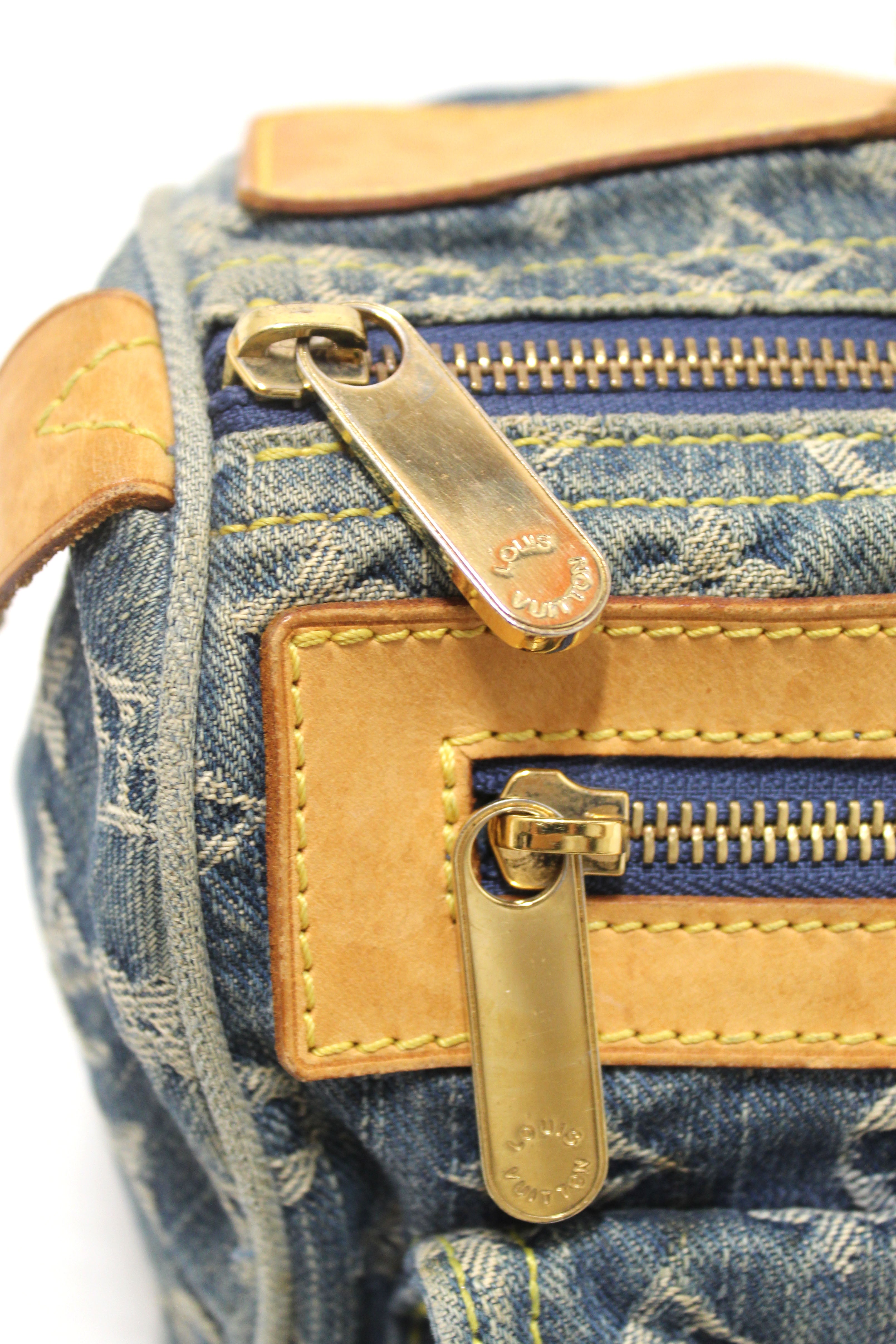 Authentic Louis Vuitton Blue Denim Neo Speedy Handbag for Women - Luxury Designer Crossbody Bag for Travel, Work & Everyday Use