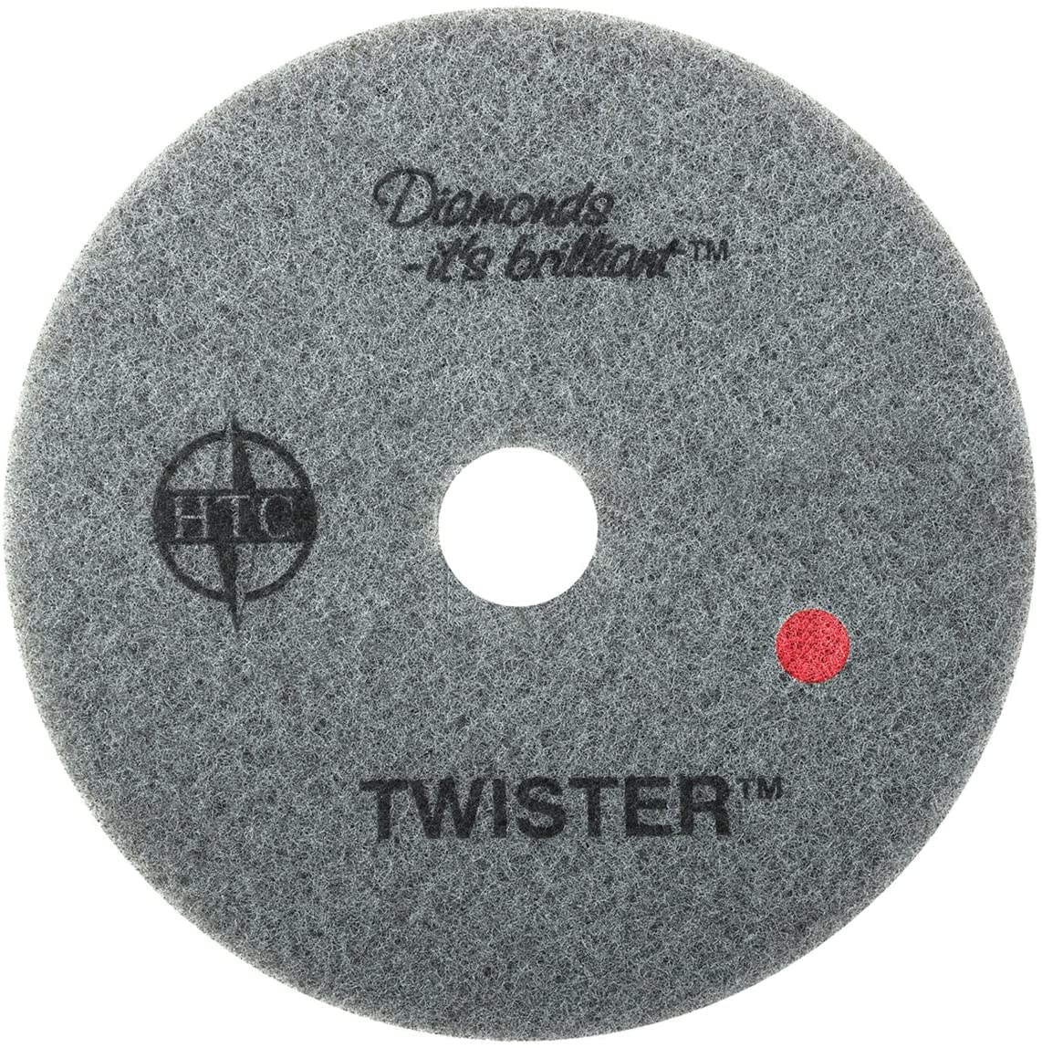 Americo Manufacturing 435217 Twister Red 400 Grit Heavy Duty Floor Cleaning Pad (2 Pack, 17 Inch) - Ideal for Commercial Floors, Concrete, and Industrial Surface Preparation