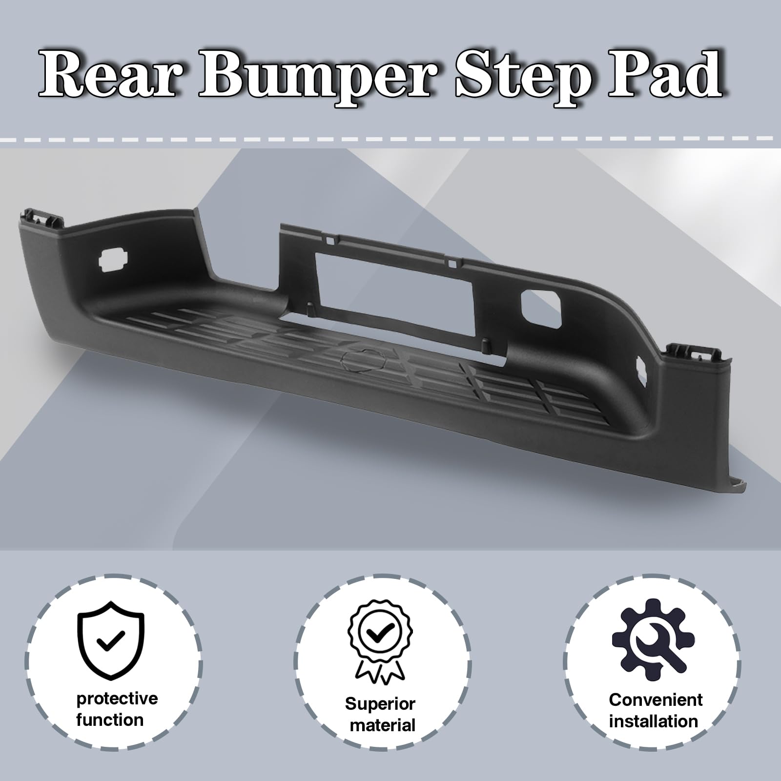 2007-2013 Chevy Silverado & GMC Sierra Rear Bumper Step Pad (Center) Without Sensor Hole - GM1191129 15284310 Replacement Part | Durable Protection for Truck Loading & Off-Road Adventures