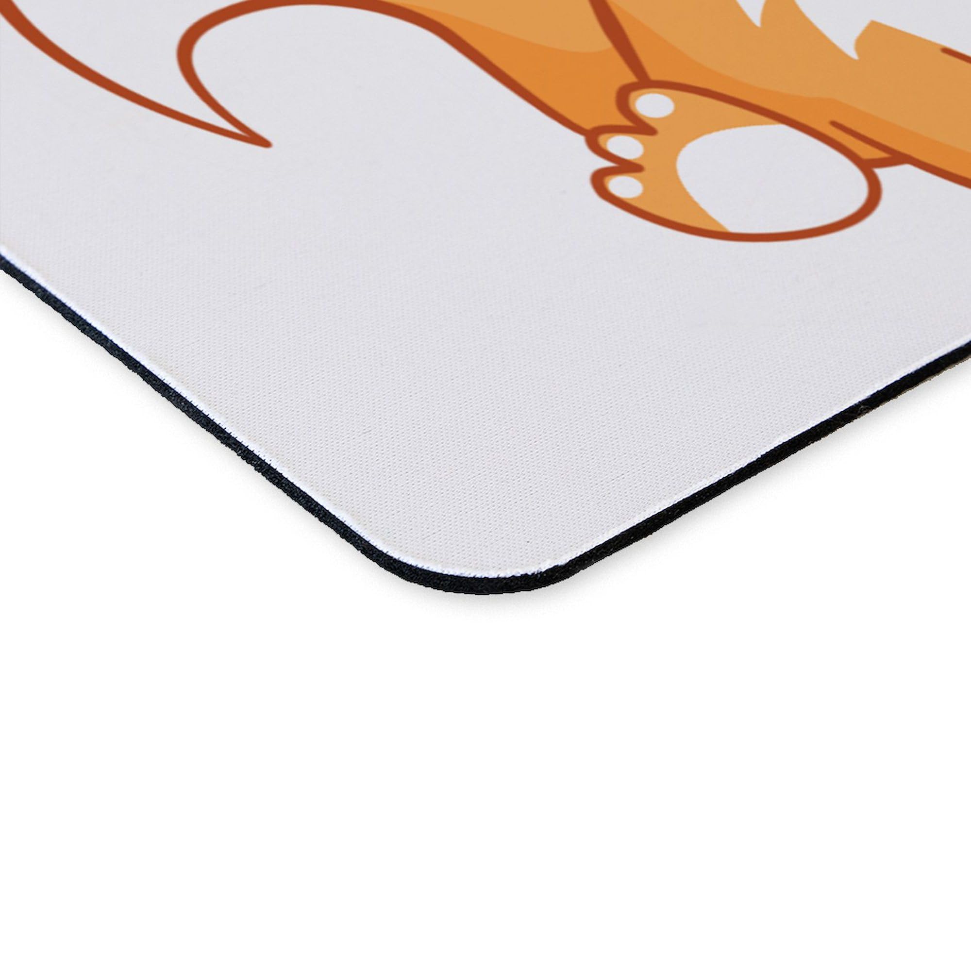 Happy Fox Non-Slip Rubber Gaming Mouse Pad - Cute Animal Design for PC, Laptop & Office Work - Perfect for Gamers, Programmers & Home Office Use