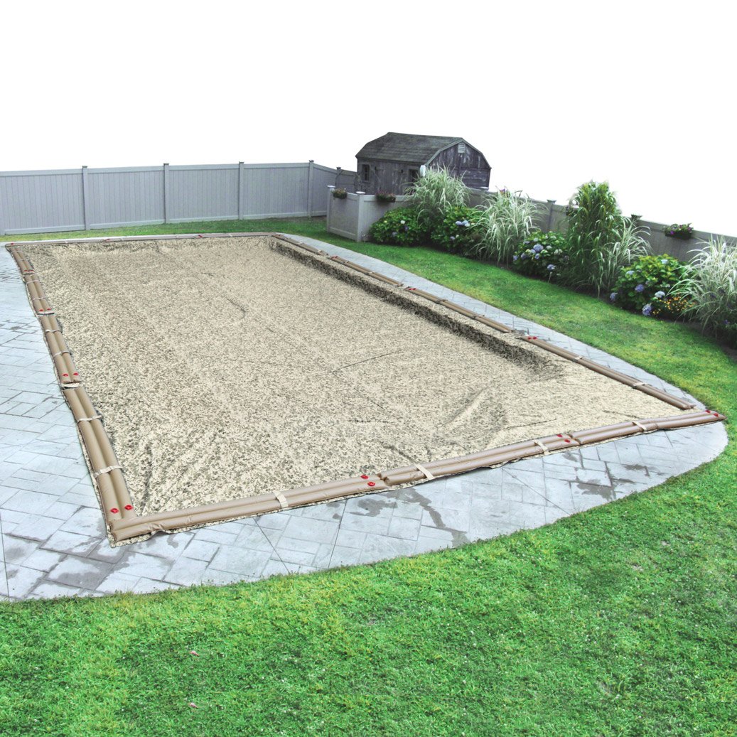 Pool Mate 532550R-PM Desert Camouflage Winter Pool Cover for In-Ground Swimming Pools, 25 x 50 ft Heavy Duty Protection - Perfect for Winterizing Your Backyard, Protecting from Leaves & Debris