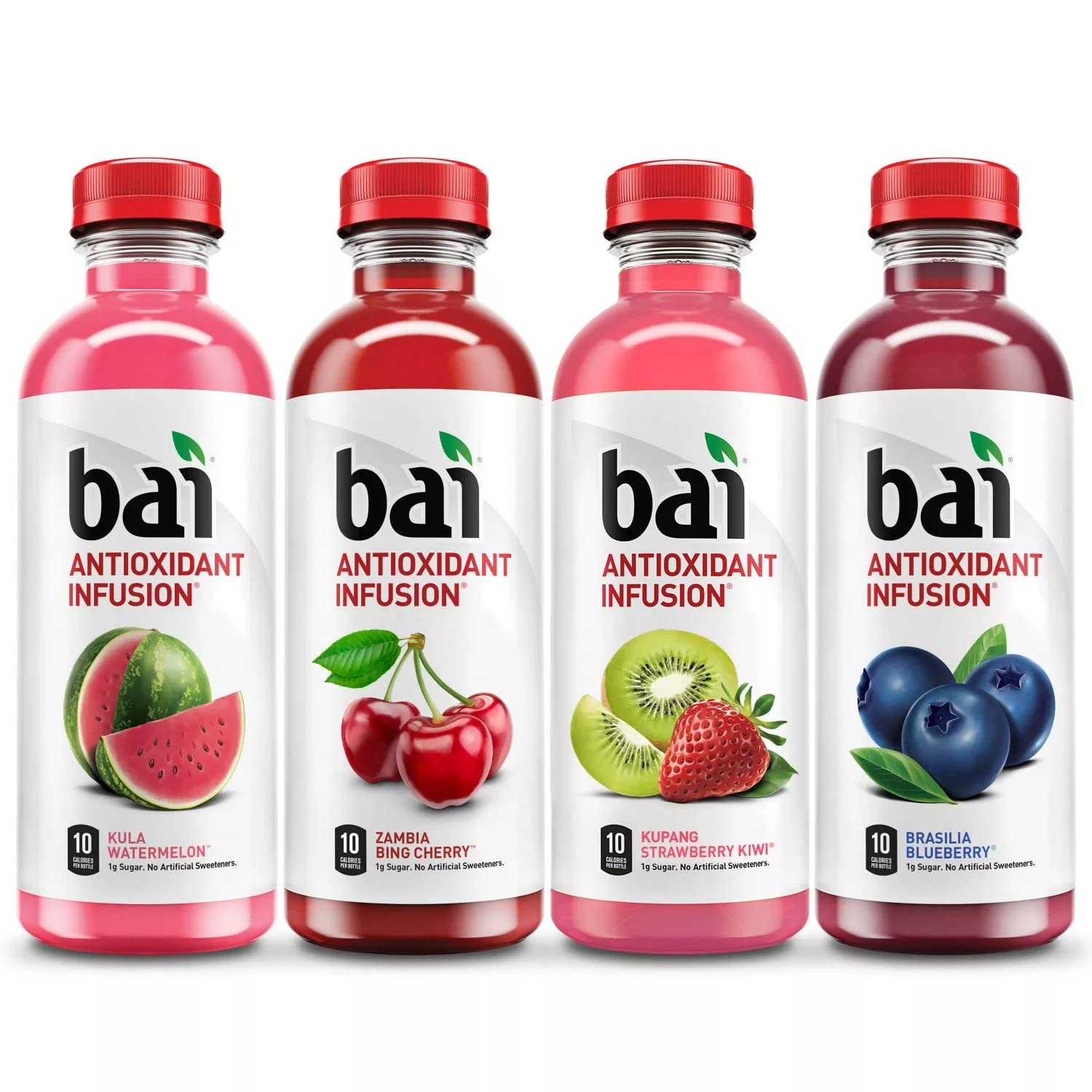 Bai Antioxidant Infusion Variety Pack - 15 Count (18 fl. oz. Bottles) - Natural Flavored Herbal Tea Drinks for Energy & Wellness - Perfect for Office, Gym & Healthy Lifestyle